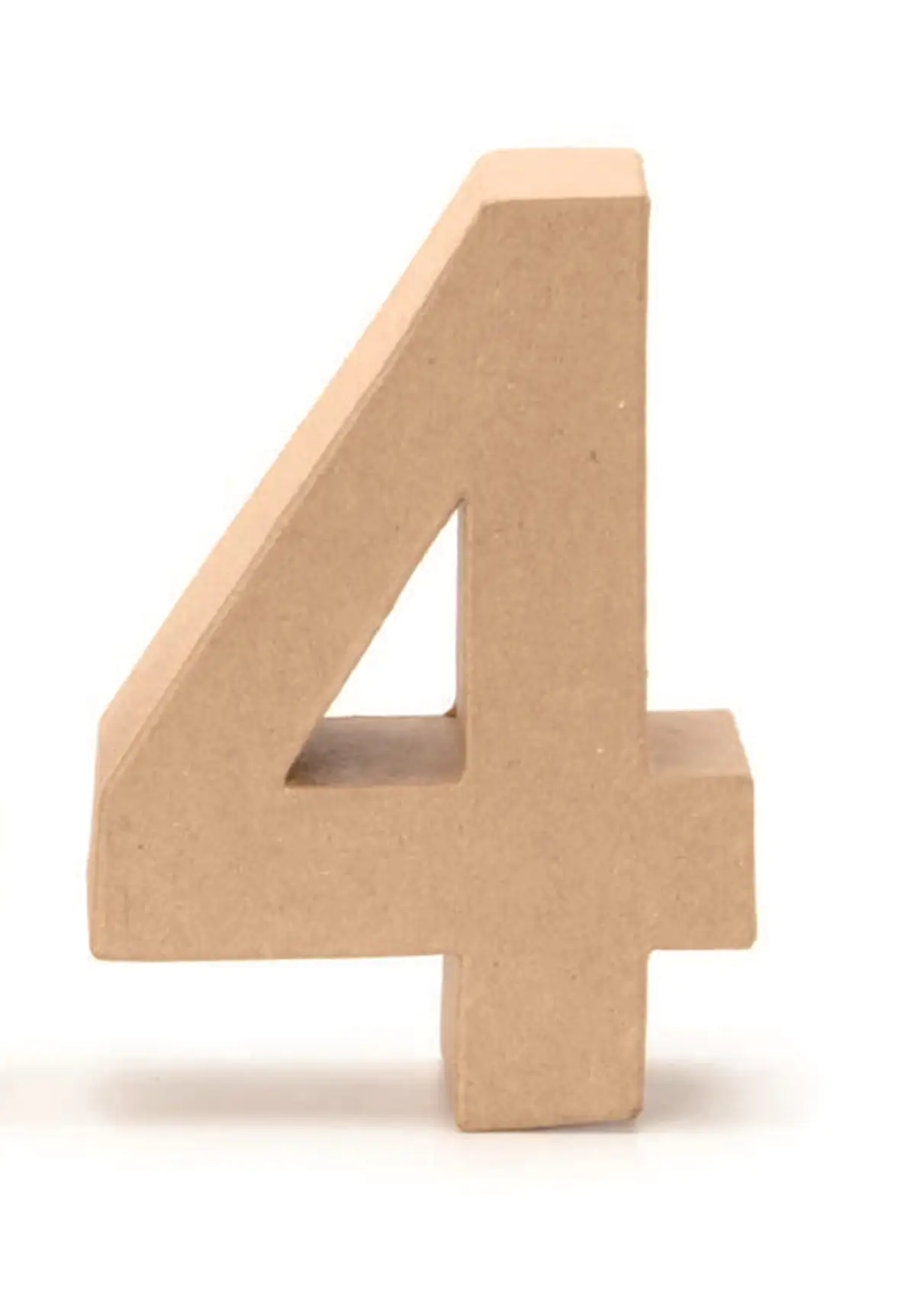 Glorex Papp-Zahl 4 17,5 x 5,5 cm