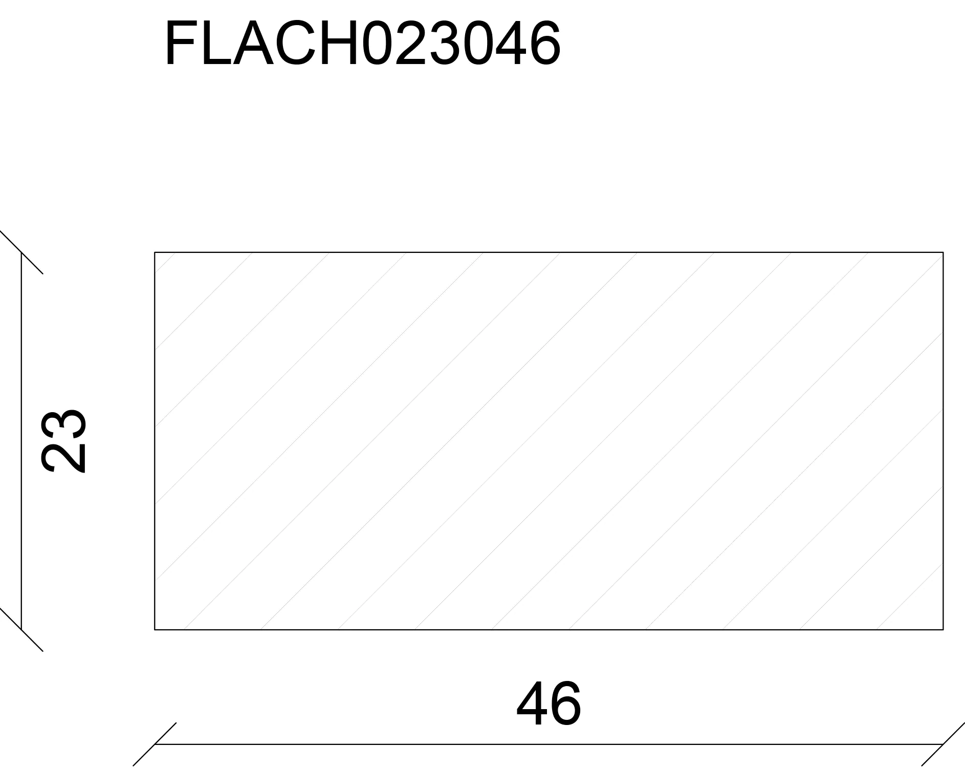 FN Neuhofer Flachleiste 100 cm 46 x 23 mm Fichte/Kiefer