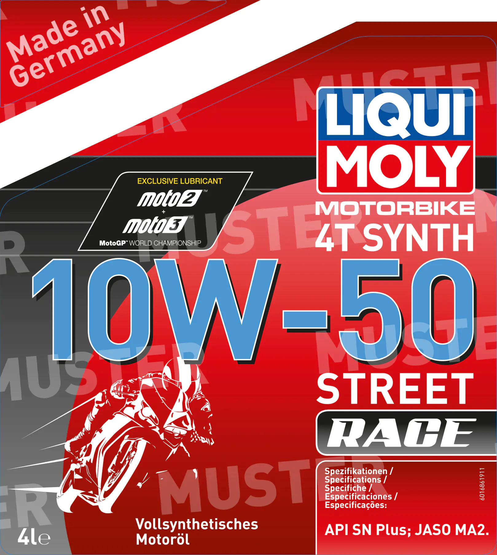 Liqui Moly 4-Takt Motoröl 4T Synth 10W-50 Street Race 4 L