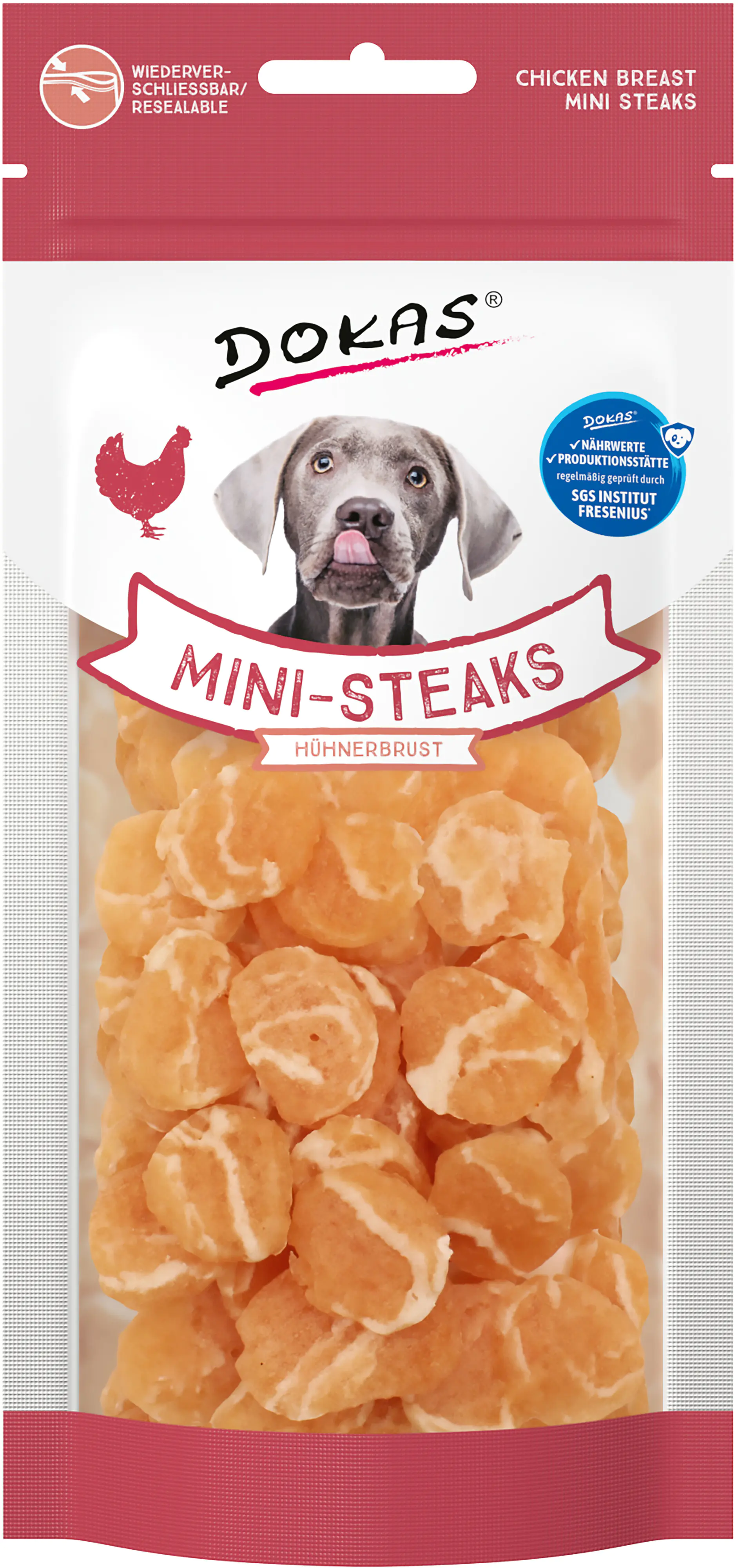 Dokas Mini Steaks Hühnerbrust 50g (Hund)