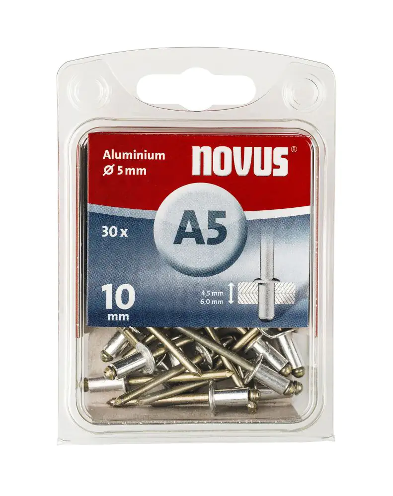 Novus Blindnieten Typ A5/10 Aluminium 30 Stück