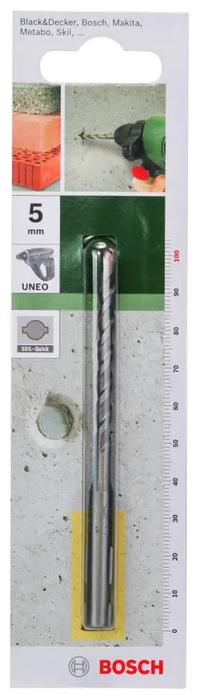Bosch Betonbohrer SDS Quick 100 mm Ø 5 für Uneo Bosch Betonbohrer SDS Quick 100 mm Ø 5 für Uneo