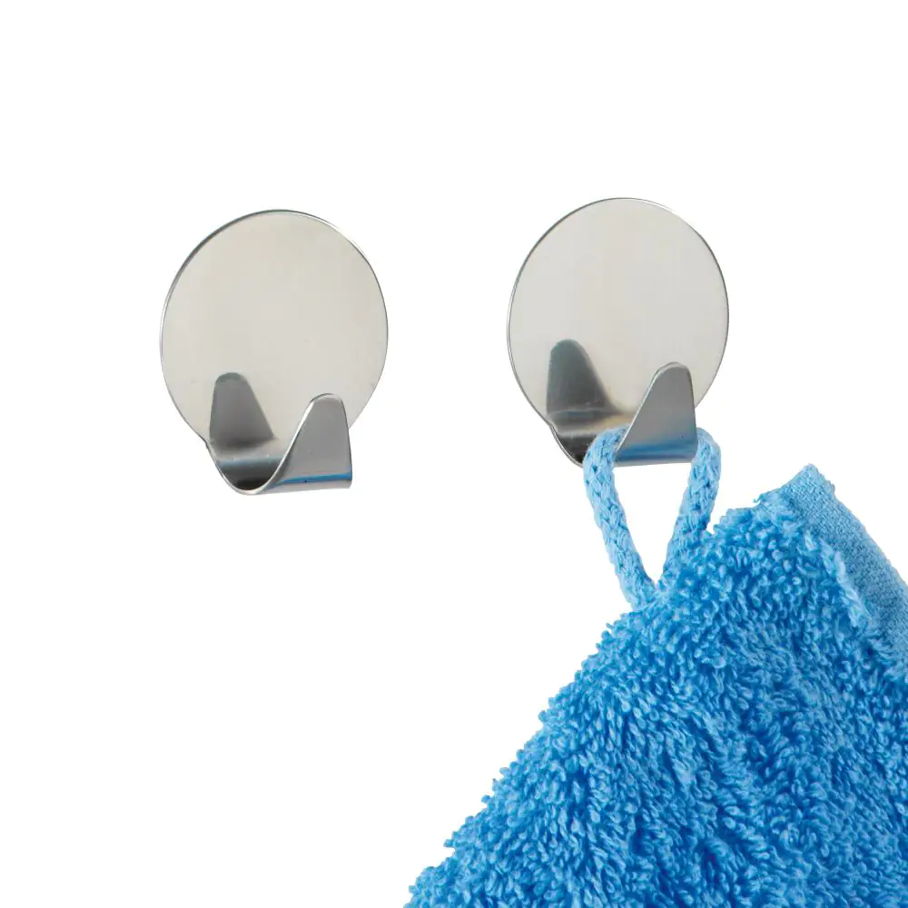 Wenko Rundhaken Edelstahl glänzend, chrom, 2er-Set