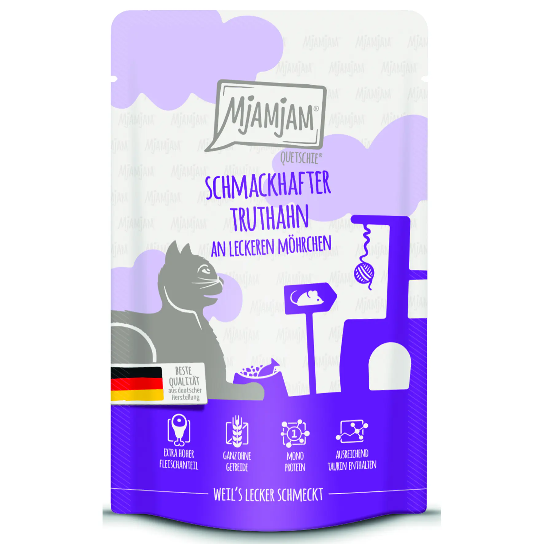 MjAMjAM Quetschie Truthahn an Möhrchen Katzenfutter 125 g