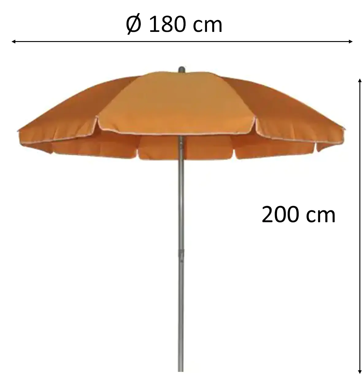 TrendLine Sonnenschirm orange, Ø 180 cm
