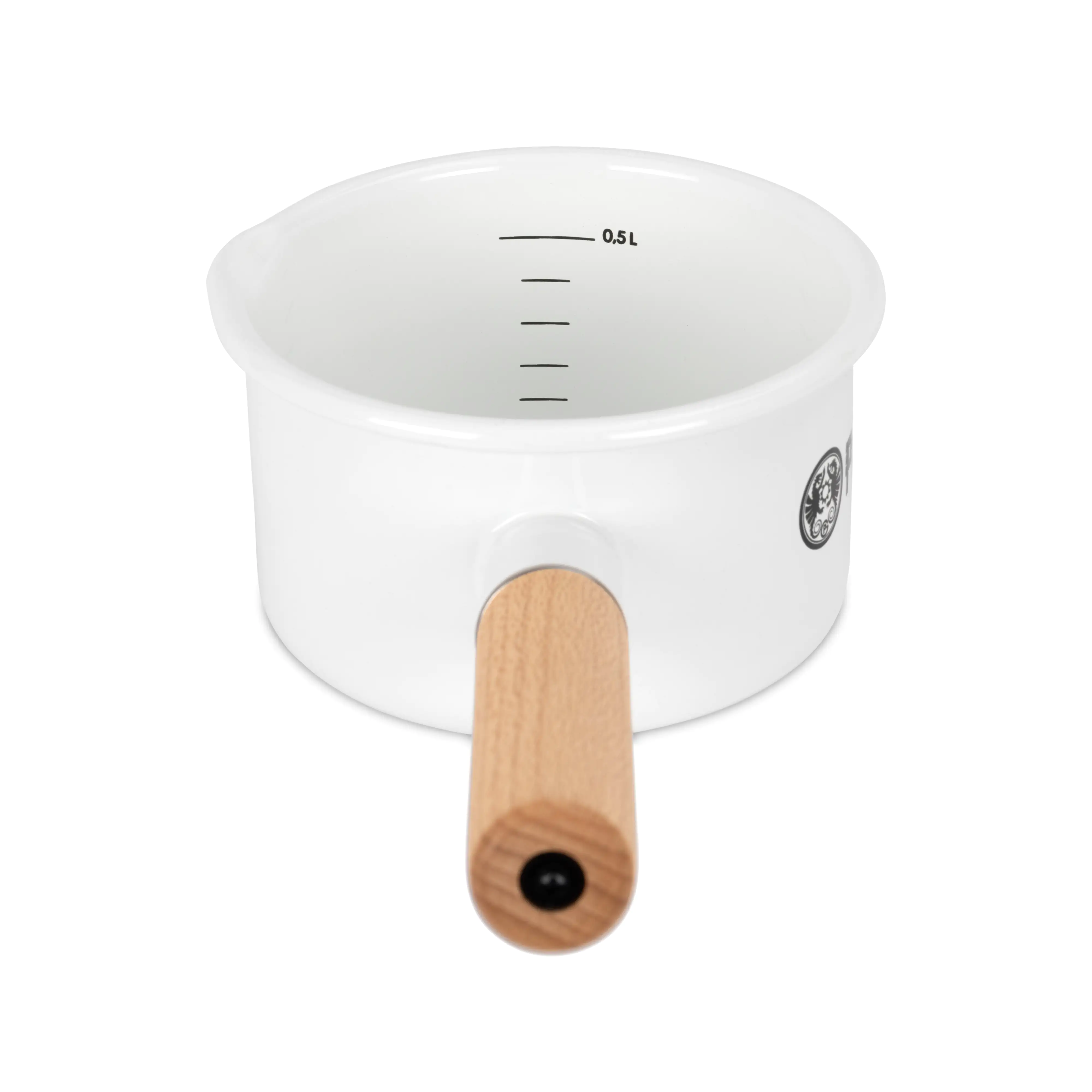 Petromax Stieltopf Emaille 0,5 Liter weiss