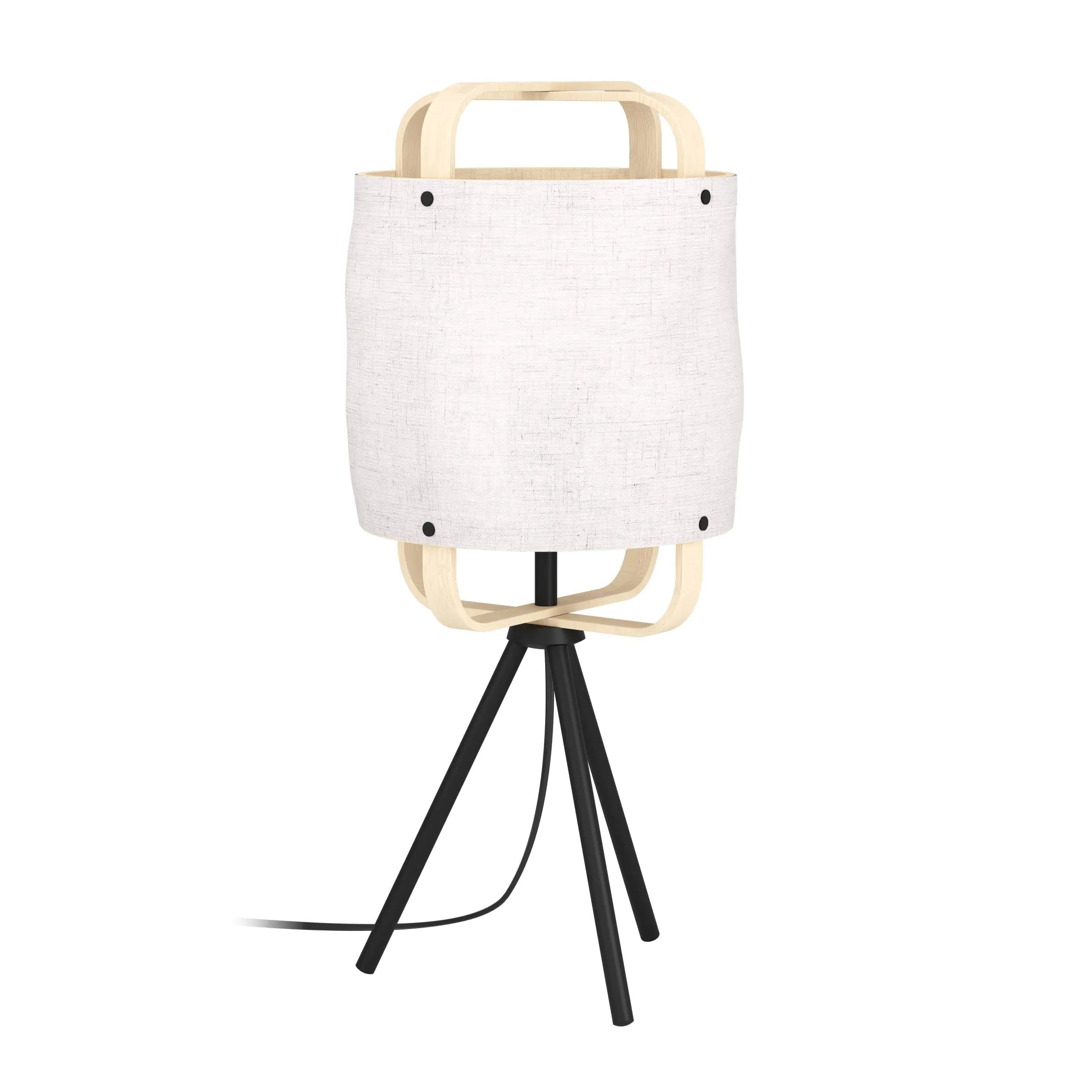 Eglo Tischleuchte Surfleet schwarz natur 51,5 x 20 cm E27