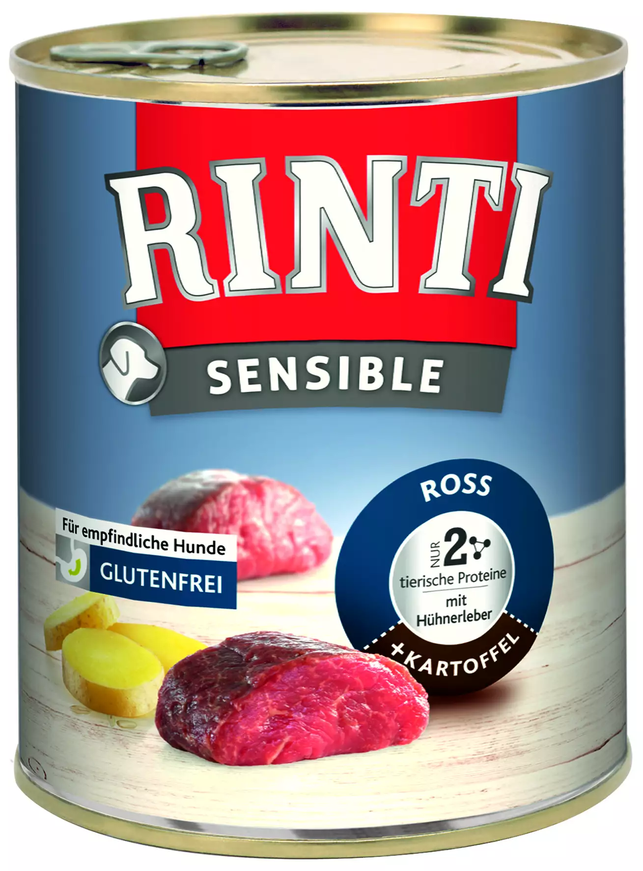 Rinti Sensible Hundenassfutter Adult 800 g Ross, Hühnerleber & Kartoffel