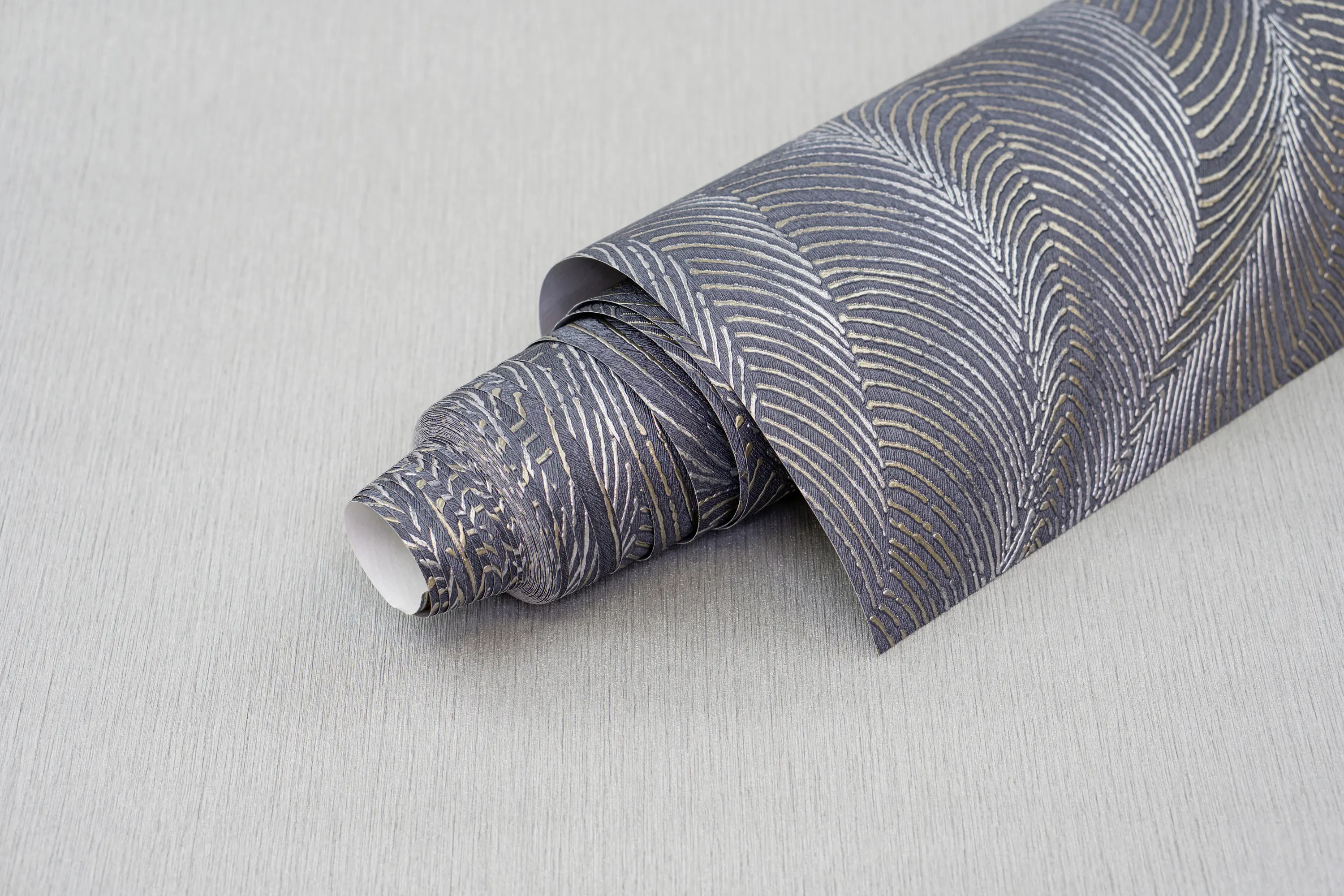 Rasch Vliestapete Wellen Incanto blau-taupe 10,05 x 0,53 m