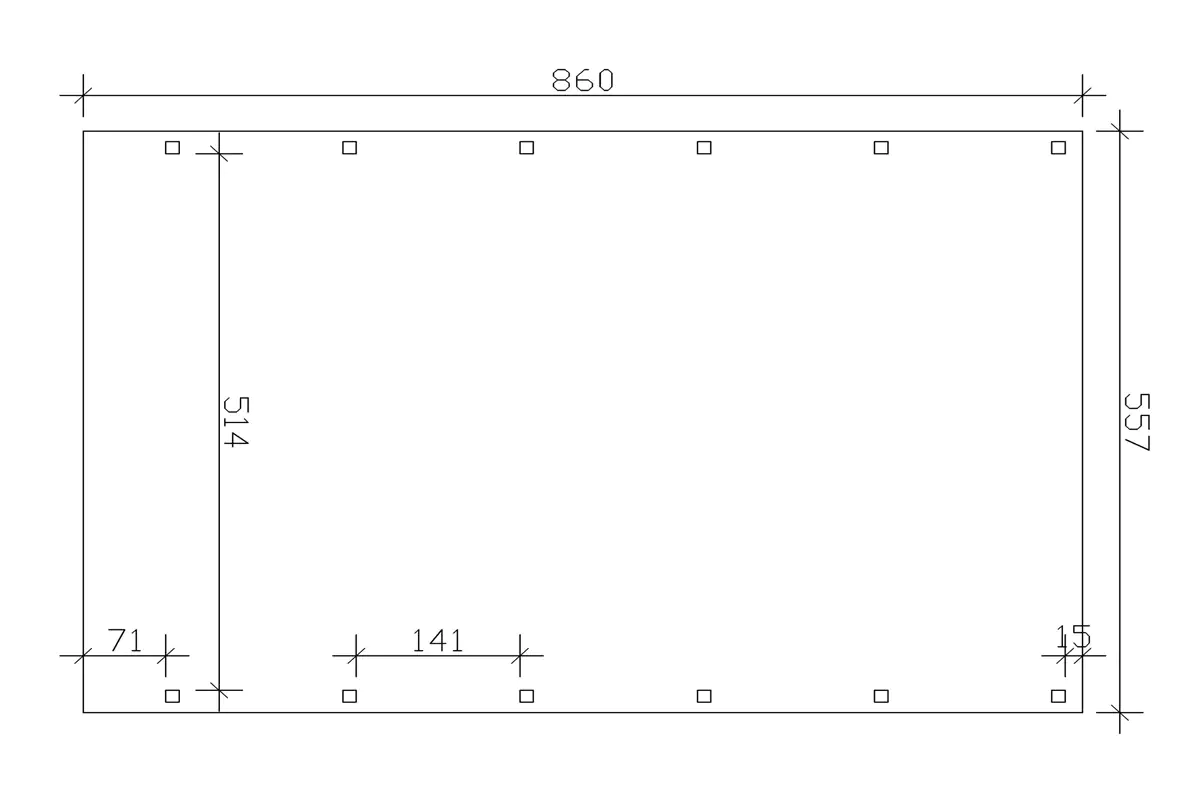 4018211033911_03 SKAN HOLZ Carport Friesland 557 x 860 cm mit EPDM-Dach