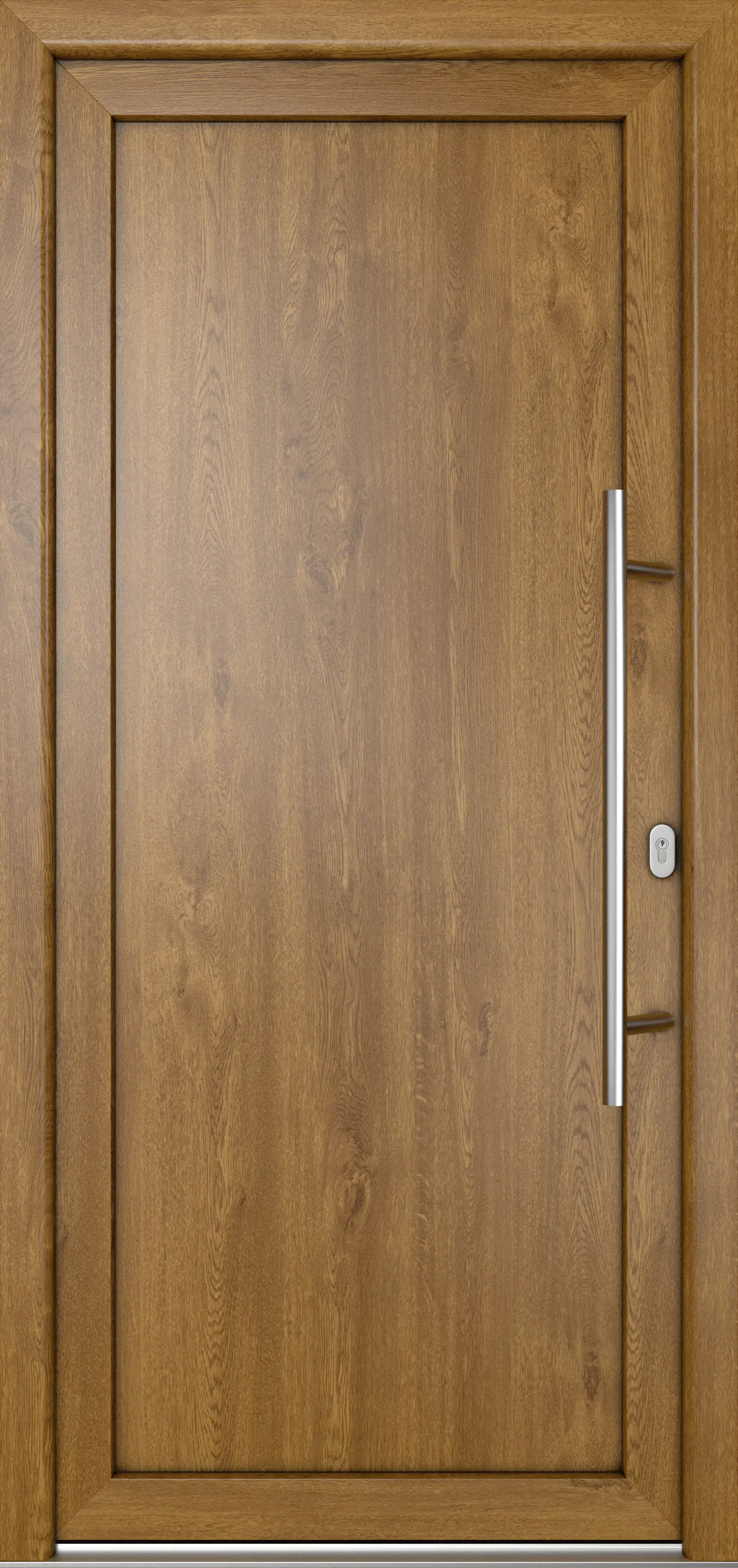 Meeth Haustür Signum Pro PVC Modell 01 88 x 200 cm DIN Rechts weiß/golden oak Meeth Haustür Signum Pro PVC Modell 01 88 x 200 cm DIN Rechts weiß/golden oak