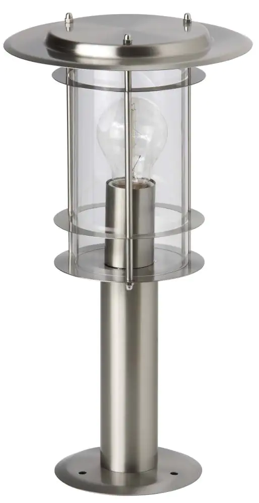 Brilliant Sockelleuchte York edelstahl 40 x 20 cm E27, max. 40 W, dimmbar