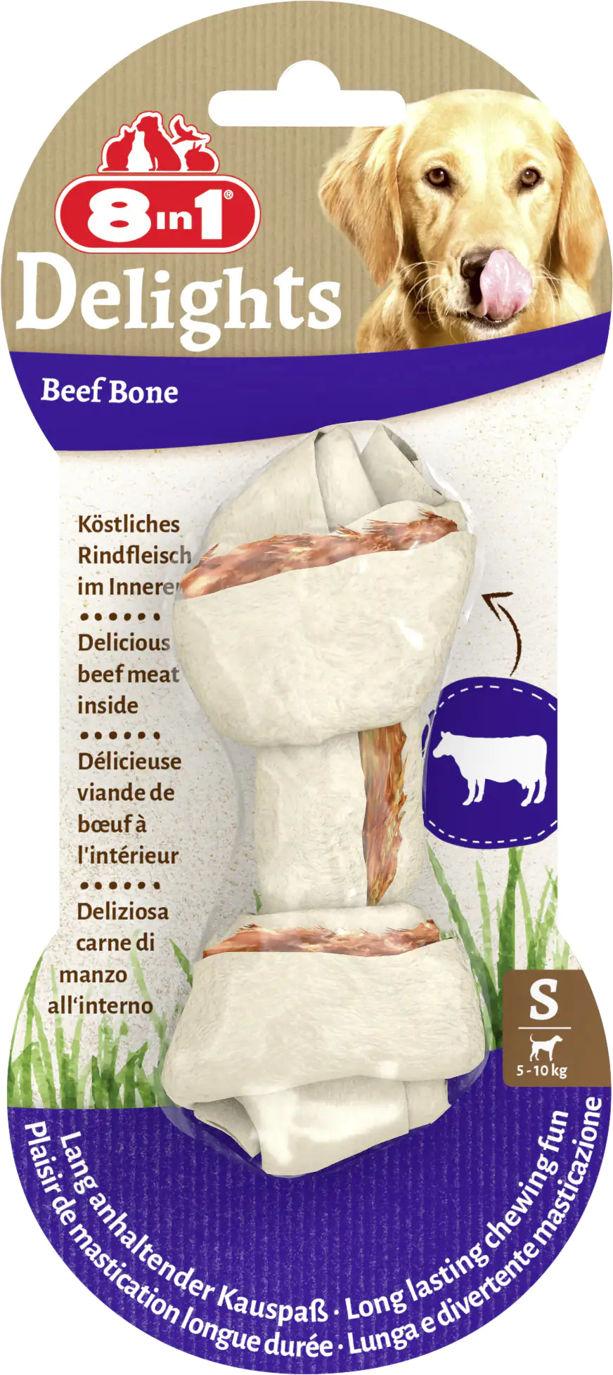 4048422108764_3007890 8in1 Delights Kauknochen Beef S