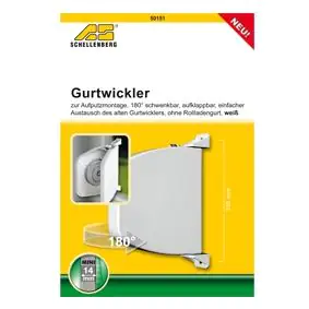 Schellenberg Aufschraubwickler aufklappbar Mini weiß ohne Rollladengurt Schellenberg Aufschraubwickler aufklappbar Mini weiß ohne Rollladengurt