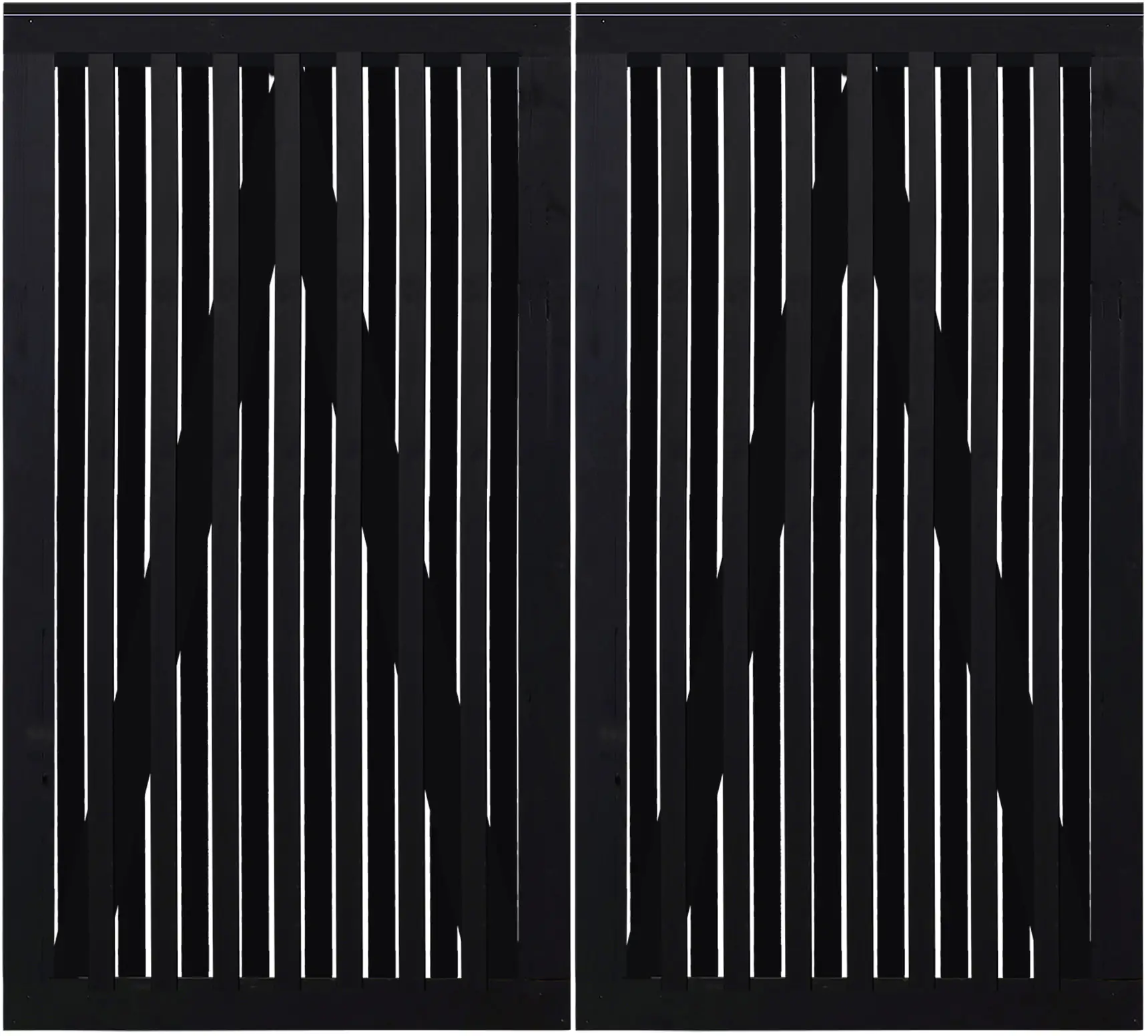 Plus Doppeltor Nagano 200 x 180 cm RAL 9005 Schwarz