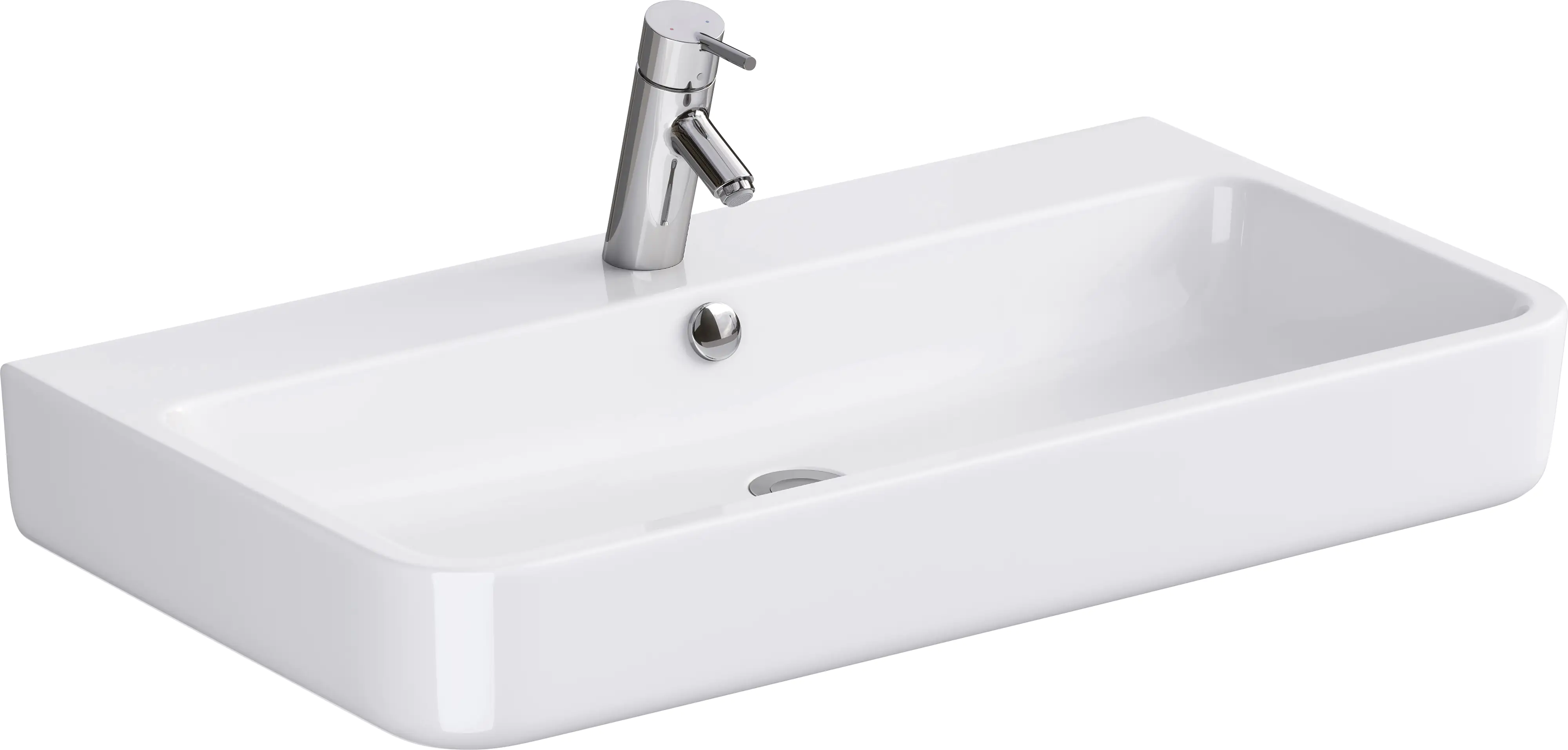 Primaster Keramikwaschbecken 80 cm Marina weiß Primaster Keramikwaschbecken 80 cm Marina weiß