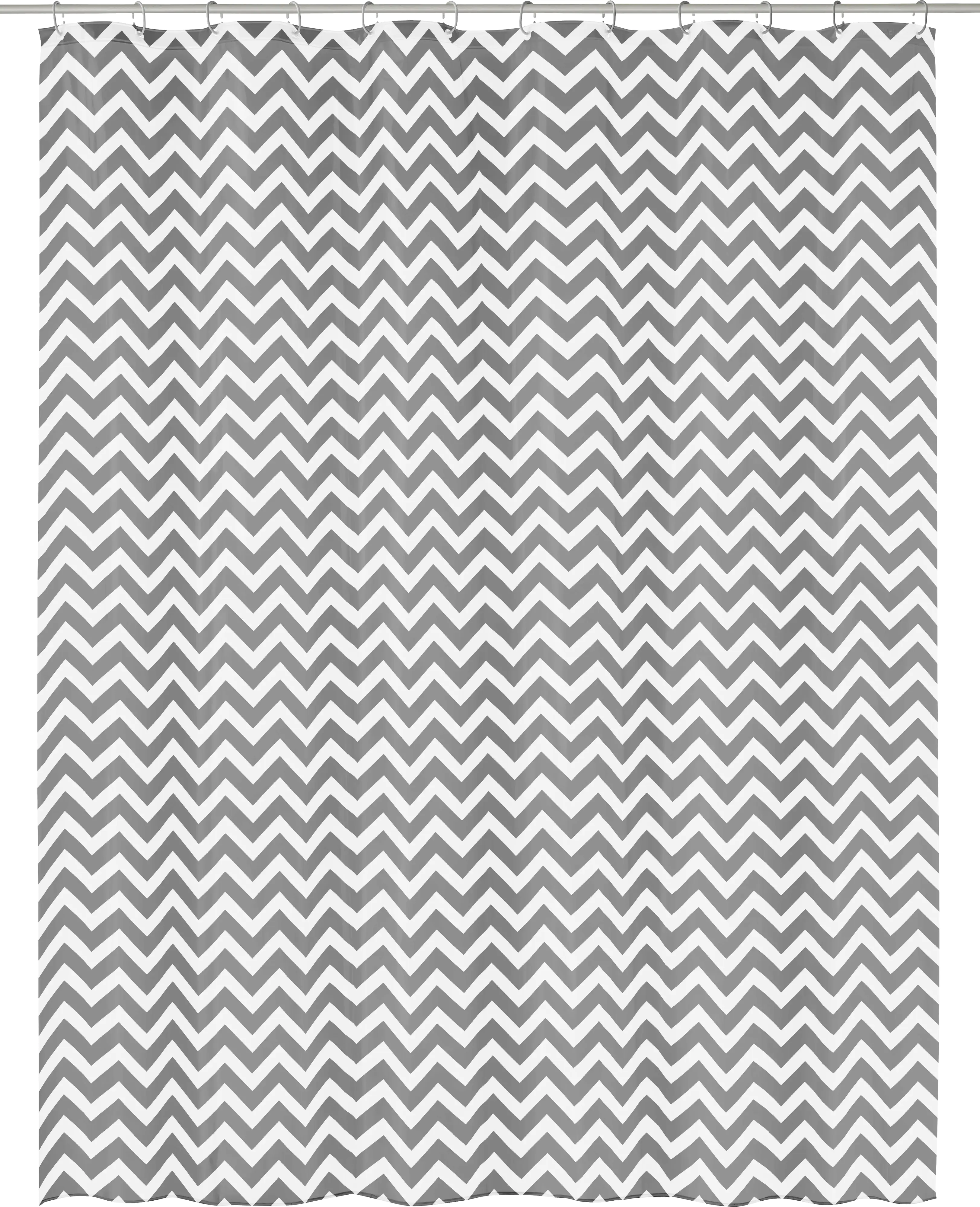 Kleine Wolke Duschvorhang anthrazit weiß Zack Schiefer 180 x 200 cm 