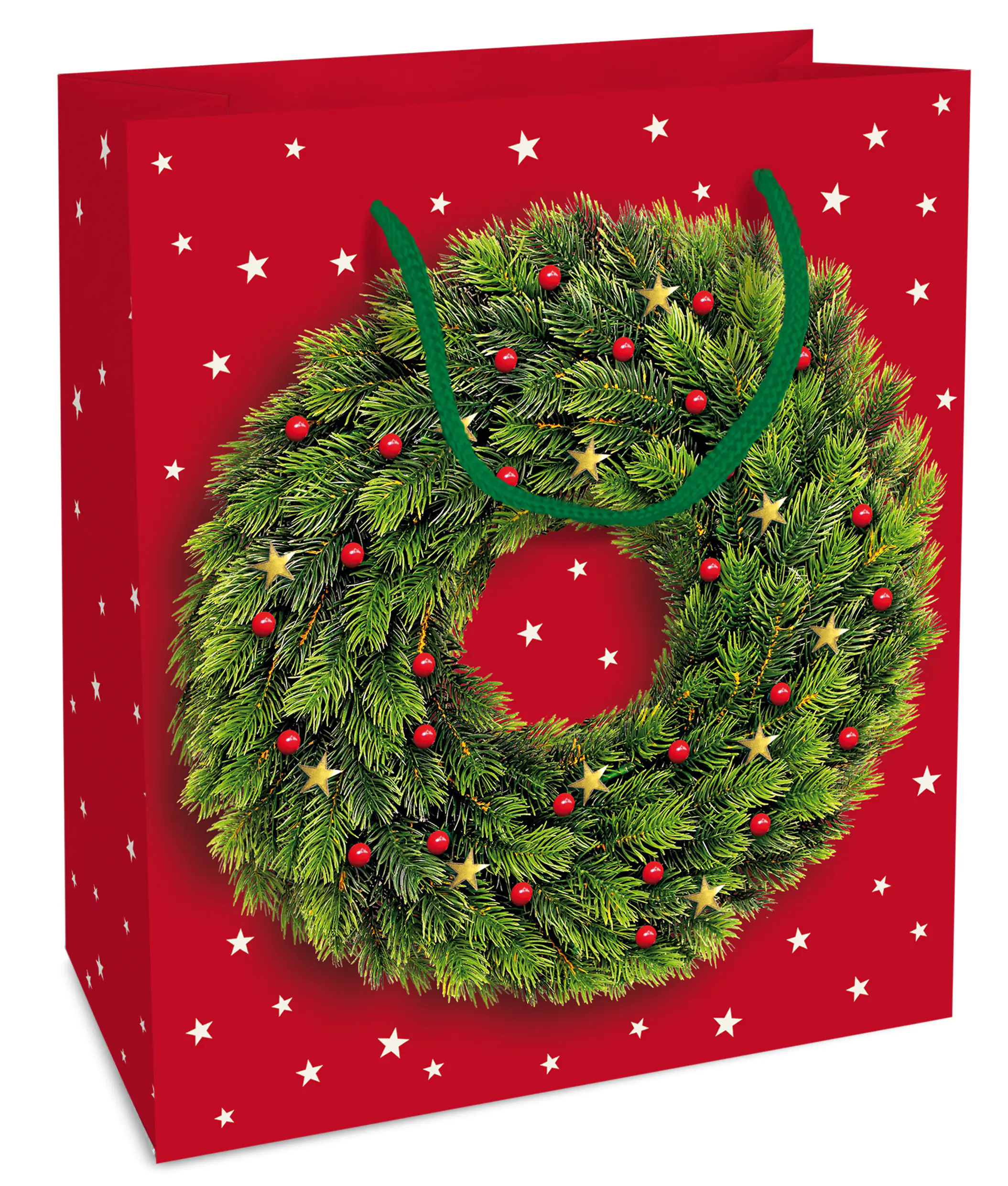 4014995286093 Braun & Company Geschenktragetasche Festlicher Kranz 18 x 21 x 8 cm