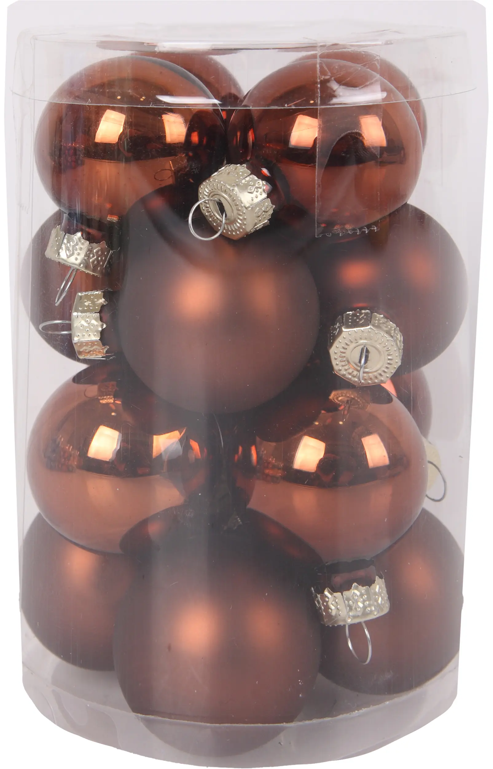 TrendLine Weihnachtskugeln aus Glas Ø 3,5 cm espresso 16 Stück