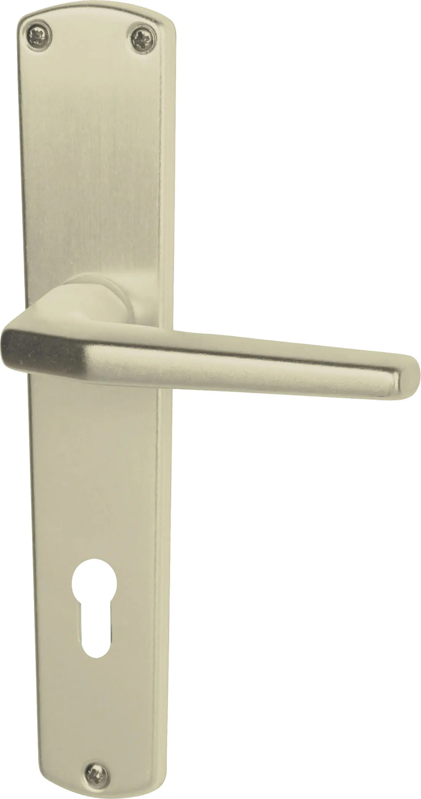 Südmetall Türgriff-Garnitur Langschild Maria PZ Aluminium F2 eloxiert neusilber 220 x 43 mm