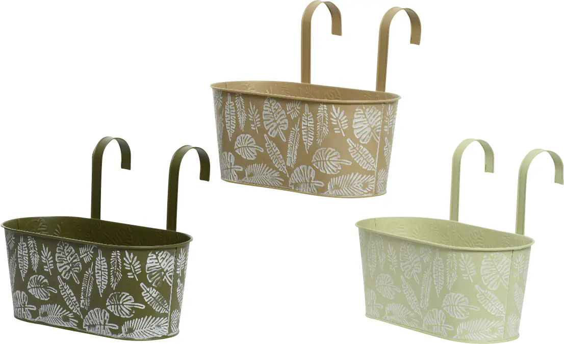 Kaemingk Pflanztopf aus Zink mit Aufhänger