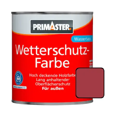 Primaster Wetterschutzfarbe 2,5 L schwedenrot Primaster Wetterschutzfarbe 2,5 L schwedenrot