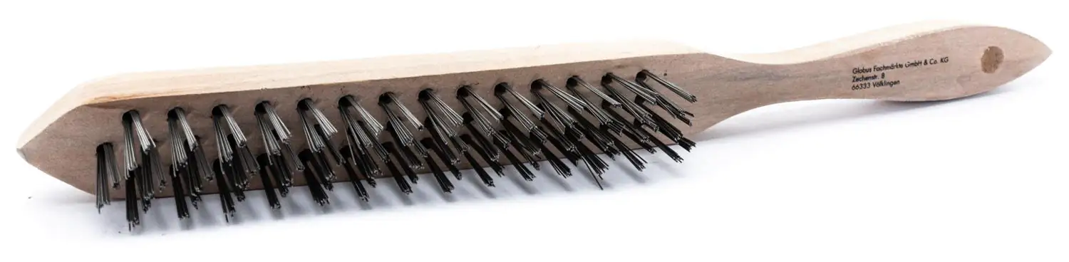 TrendLine Drahtbürste 3-reihig Stahl mit Holzgriff TrendLine Drahtbürste 3-reihig Stahl mit Holzgriff