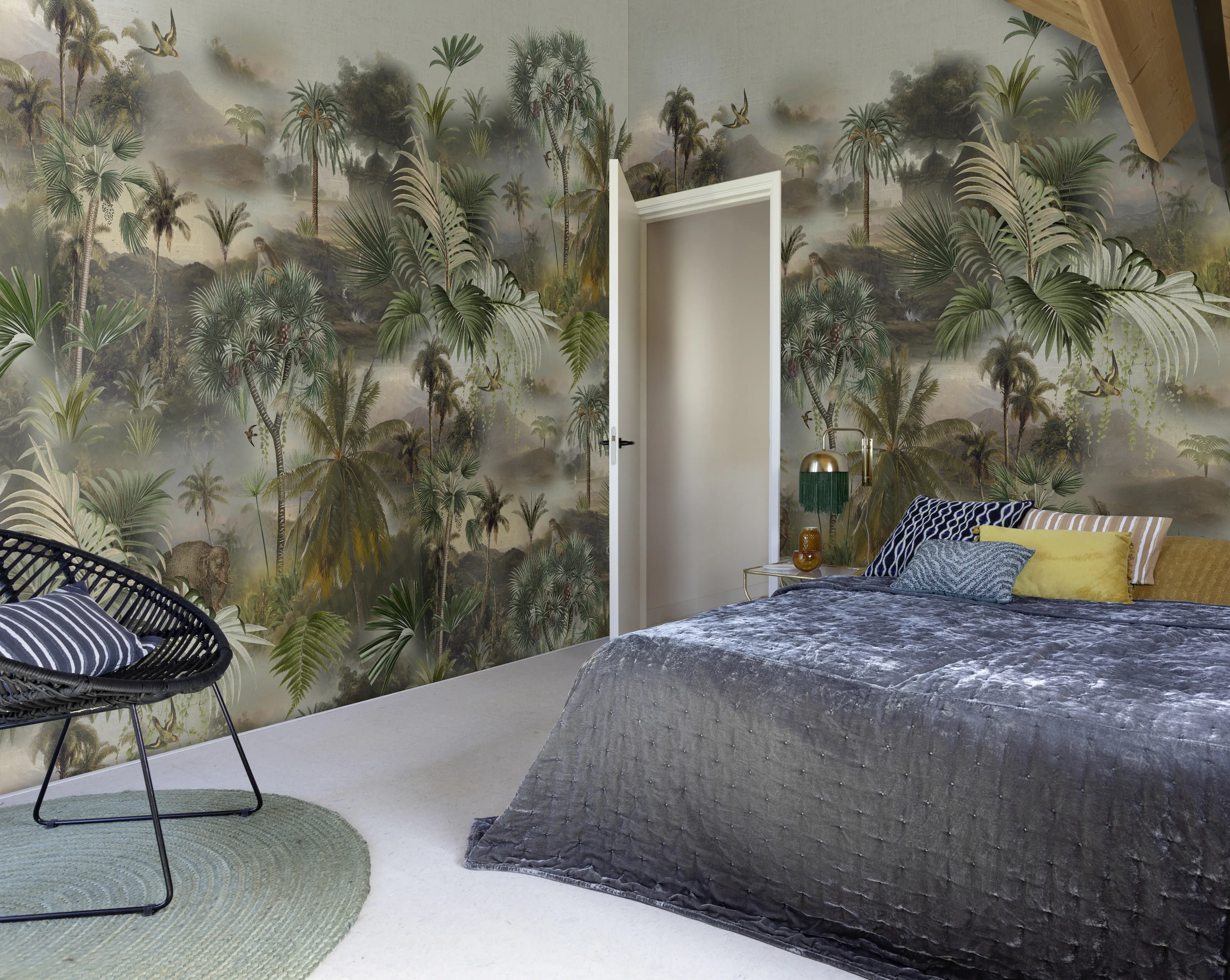 Rasch Vlies Fototapete 543582 Grün-Dunkelgrün Muster & Motive 3 m x 3,71 m