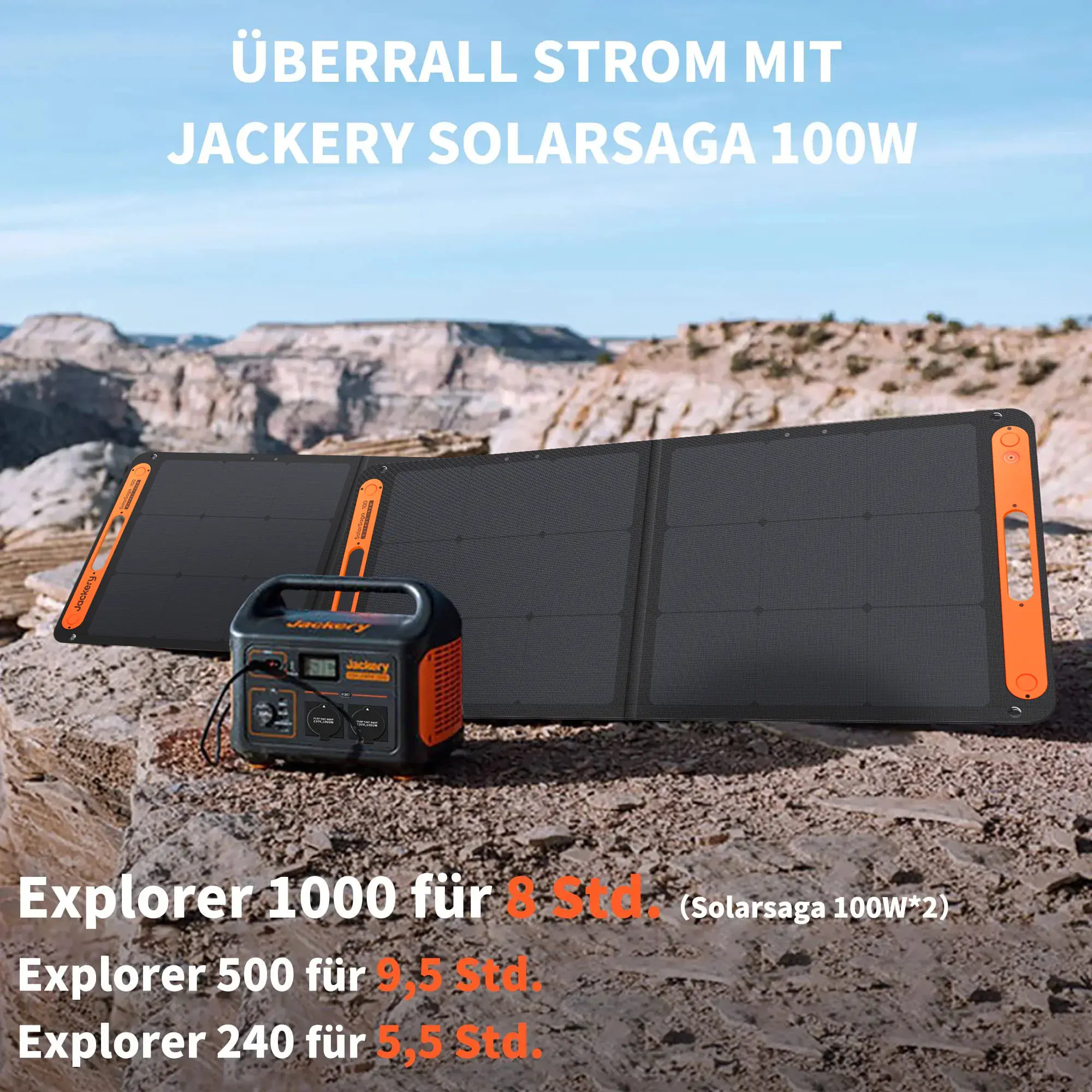 Jackery mobiles Solarpanel 100 Watt