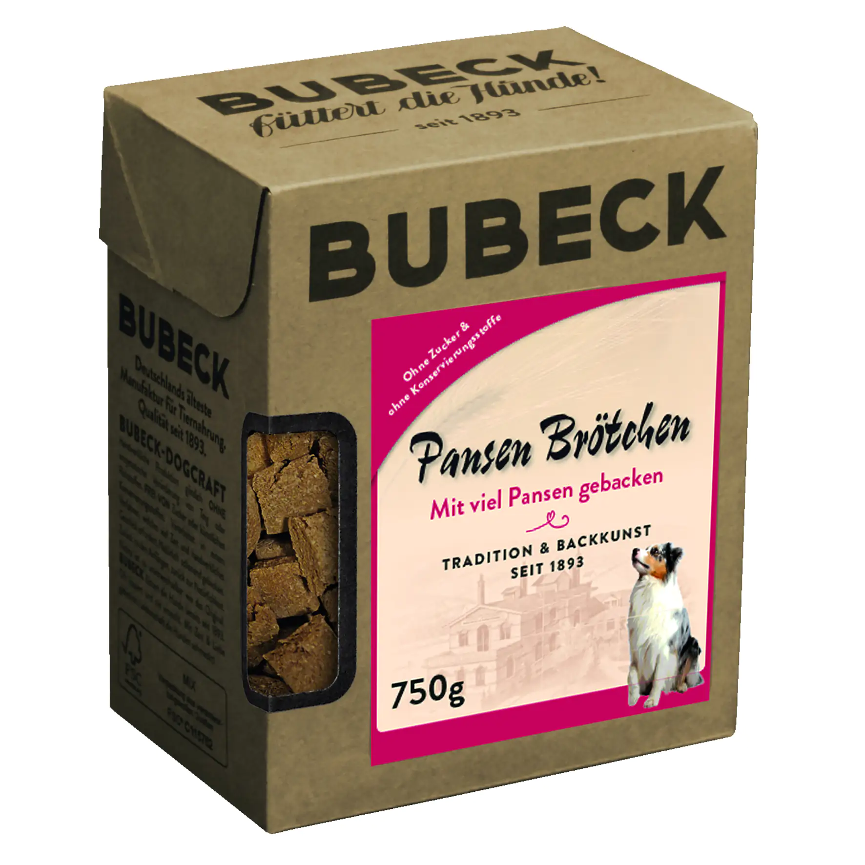Bubeck Pansen Brötchen Adult Hundekuchen 750 g