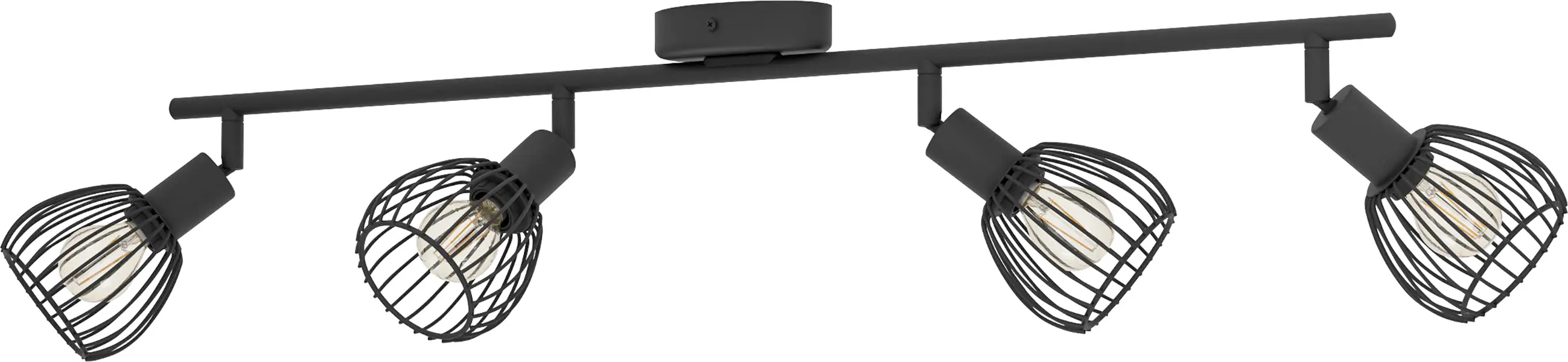 Eglo 4er Spot Sonnino schwarz 78 x 10 cm E14