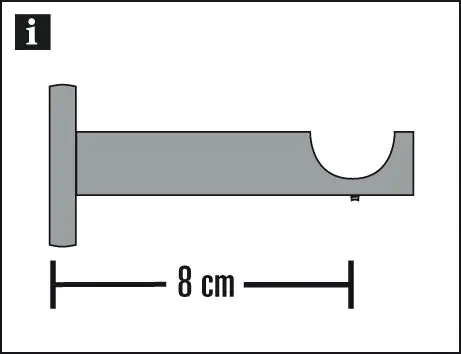 Gardinia Träger Winsor offen edelstahl-optik, Ø 25 mm