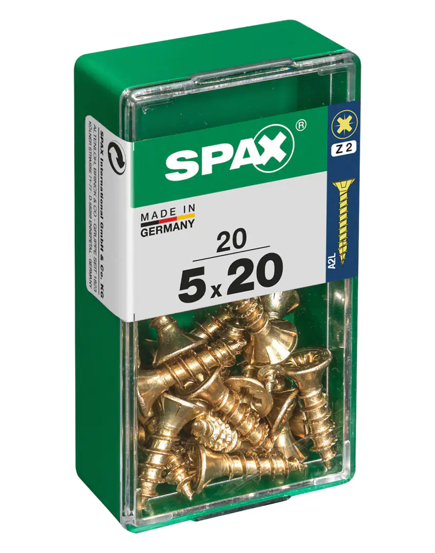 Spax Universalschrauben 5.0 x 20 mm PZ 2 - 20 Stk. Spax Universalschrauben 5.0 x 20 mm PZ 2 - 20 Stk.