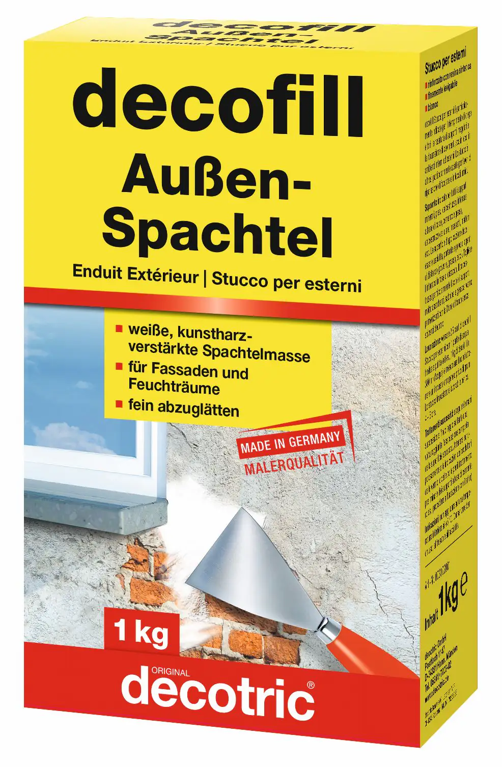 Decotric Decofill Außenspachtel 1 kg Decotric Decofill Außenspachtel 1 kg