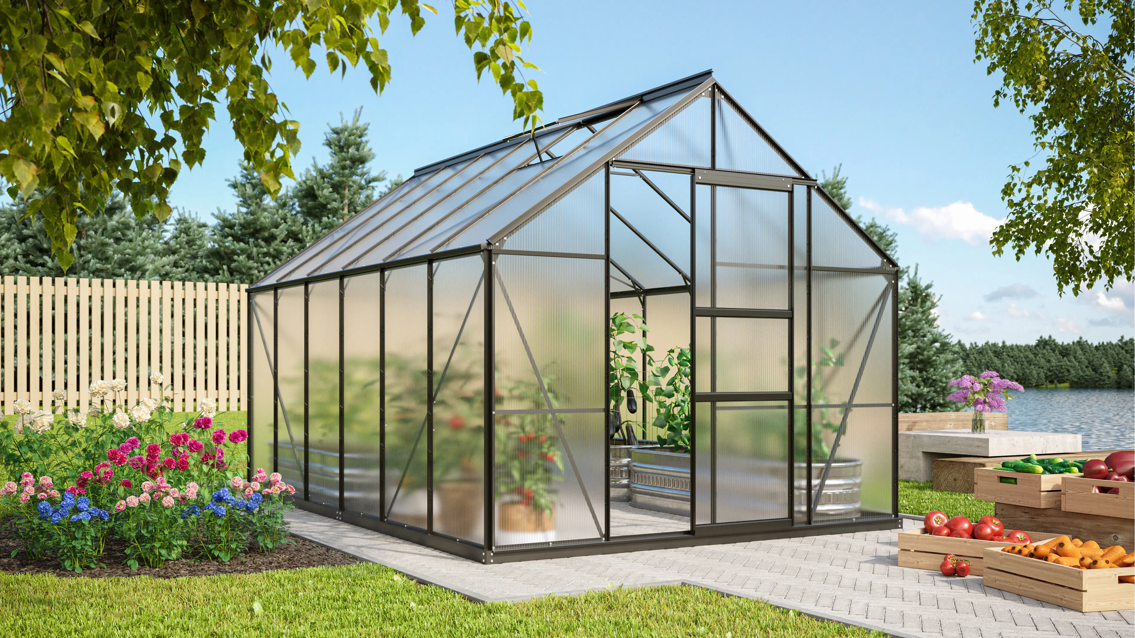 Vitavia Gewächshaus Merkur 9900 254 x 379 cm 6 mm HPK