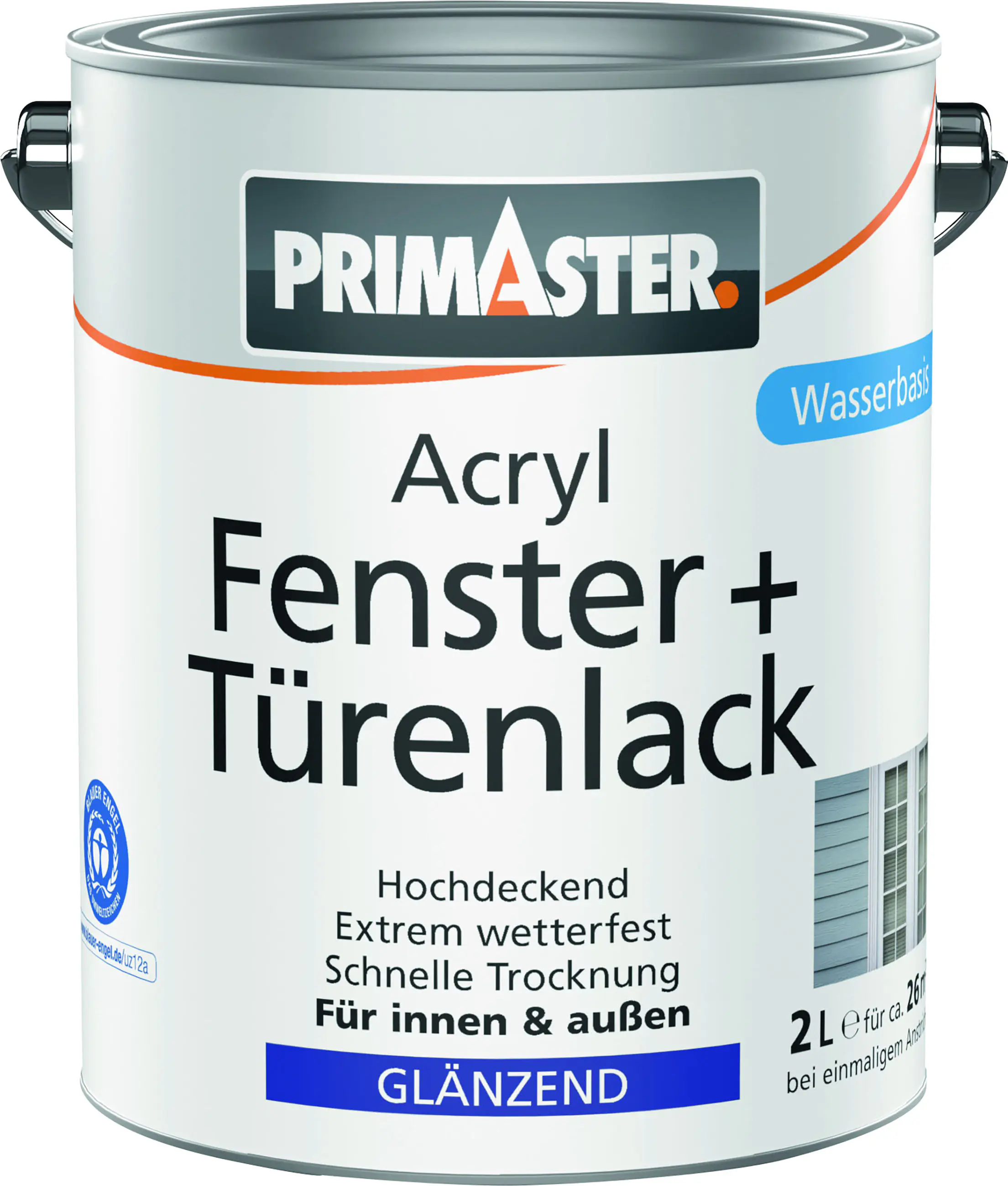 Primaster Acryl Fenster + Türenlack weiß glänzend 2 L Primaster Acryl Fenster + Türenlack weiß glänzend 2 L