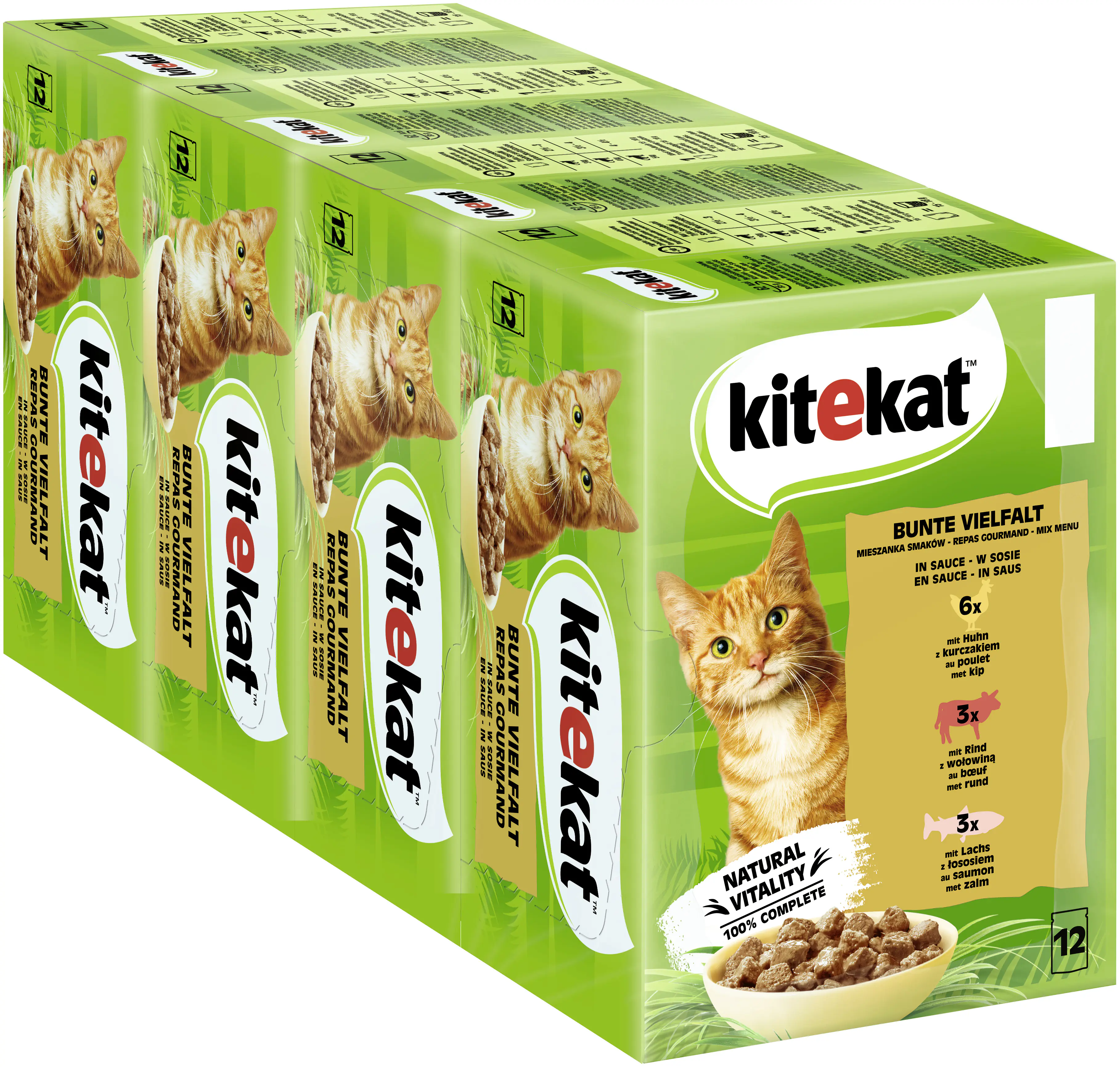 Kitekat Bunte Vielfalt in Sauce Multipack 12x85 g