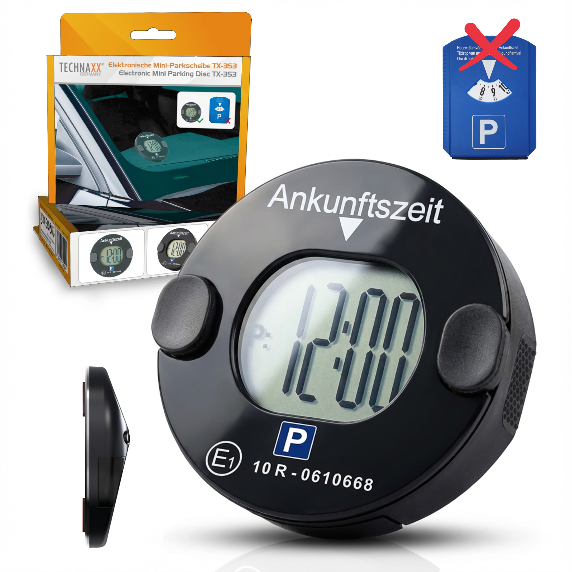 Technaxx elektronische Parkscheibe Mini TX-353 schwarz