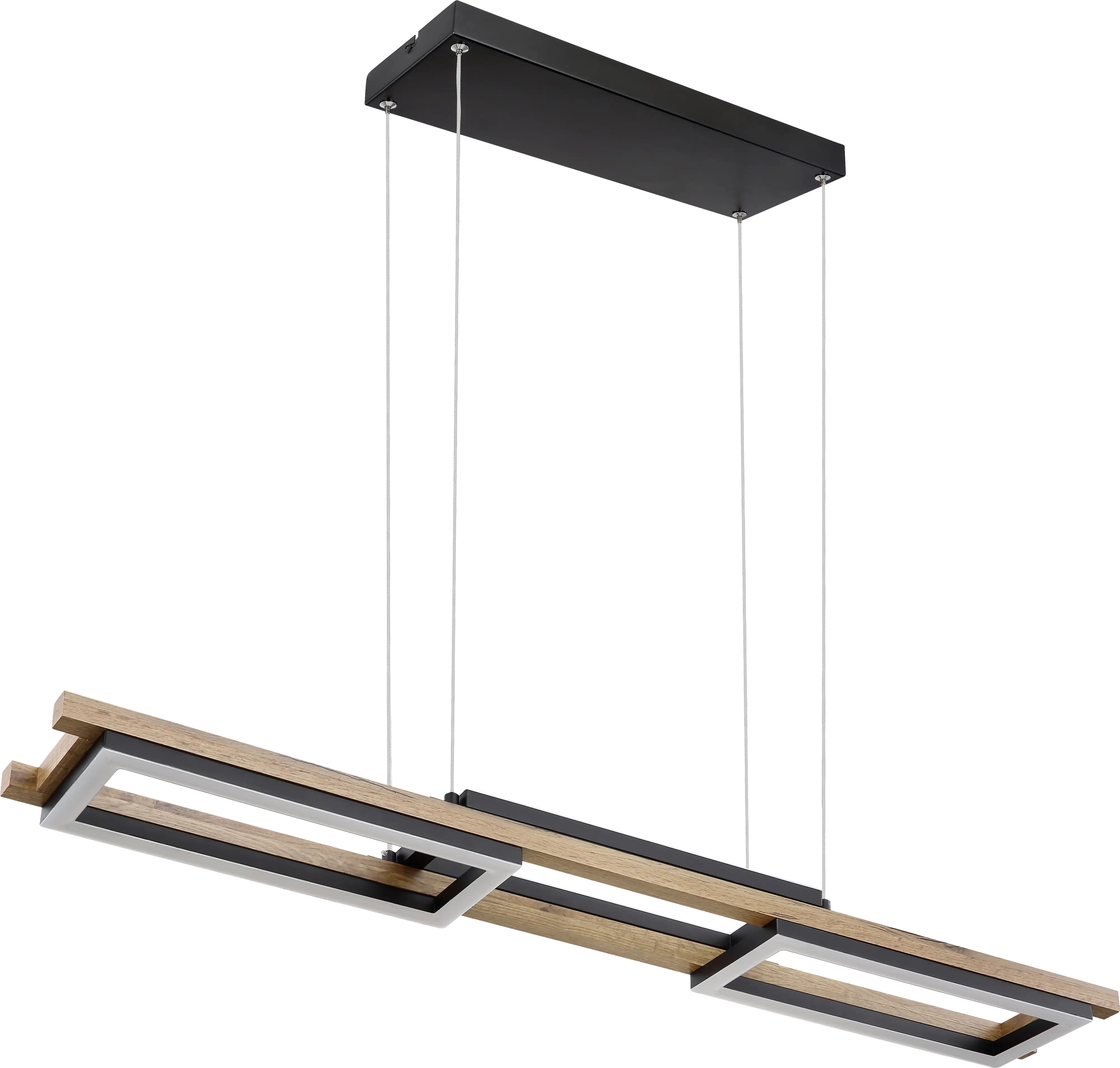 Globo LED Hängeleuchte Illa dunkelbraun-schwarz 100 x 13,5 cm warmweiß Globo LED Hängeleuchte Illa dunkelbraun-schwarz 100 x 13,5 cm warmweiß