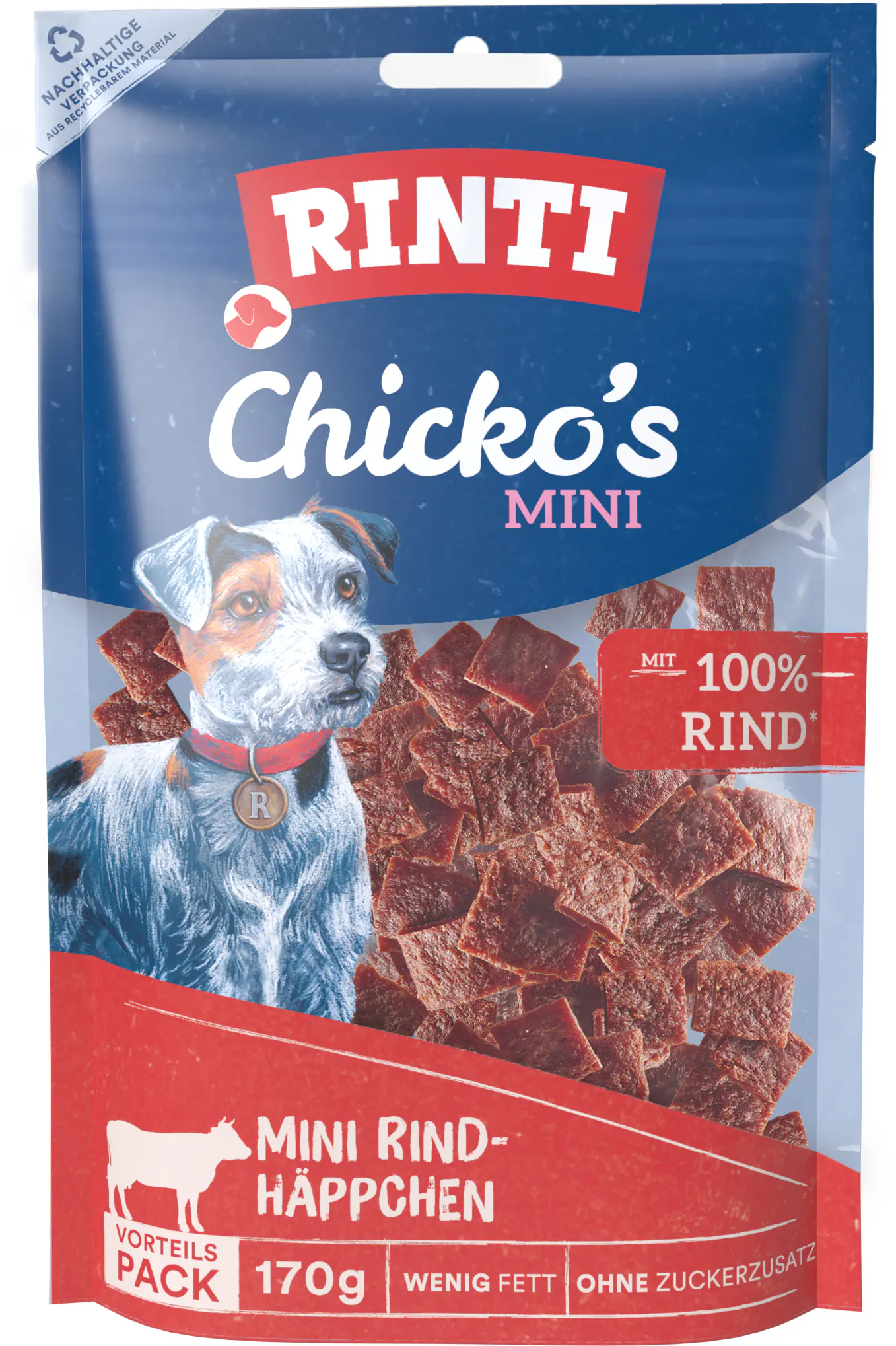 Rinti Chicko Mini Hundesnack Rind 170 g Rinti Chicko Mini Hundesnack Rind 170 g