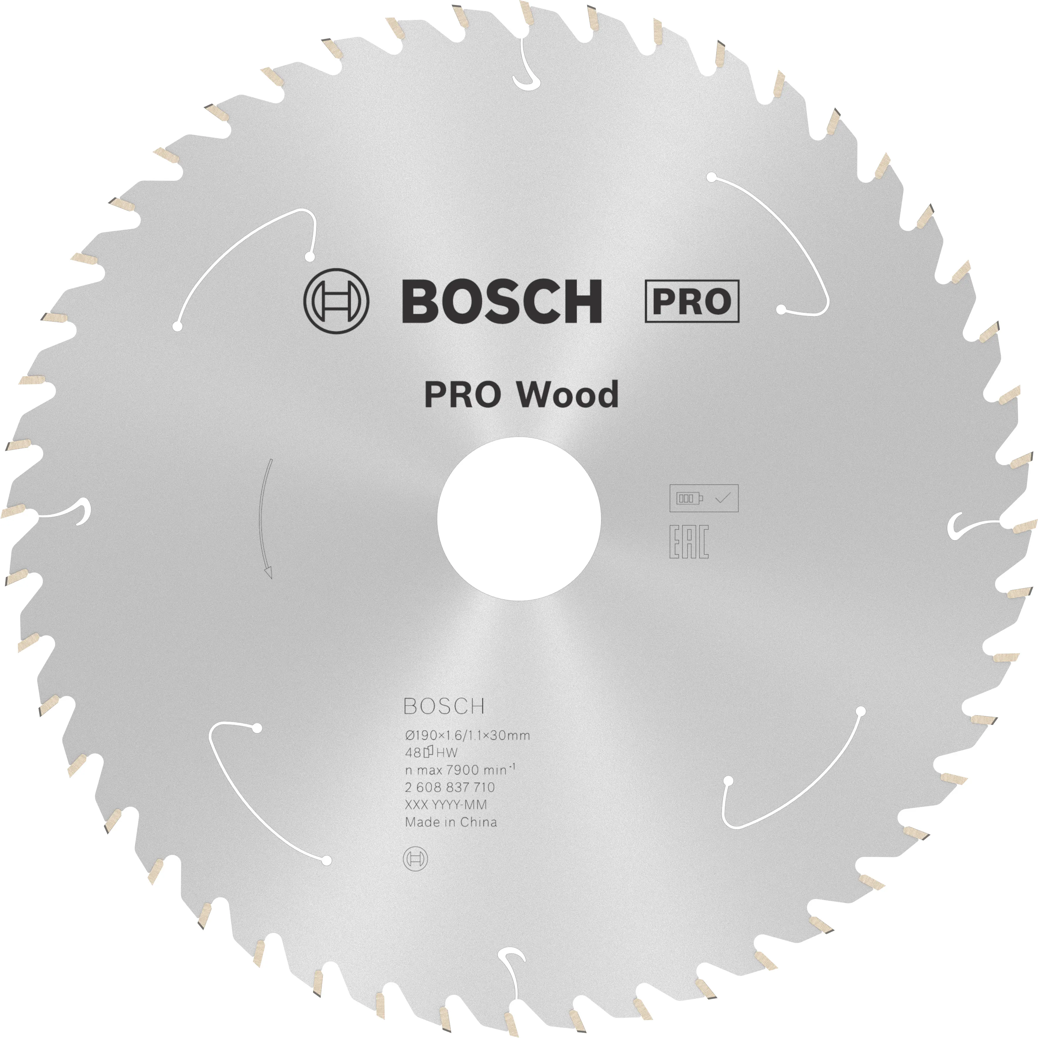 Bosch PRO Wood cordless Kreissägeblatt 190 x 1,6 x 30 mm T48 Bosch PRO Wood cordless Kreissägeblatt 190 x 1,6 x 30 mm T48