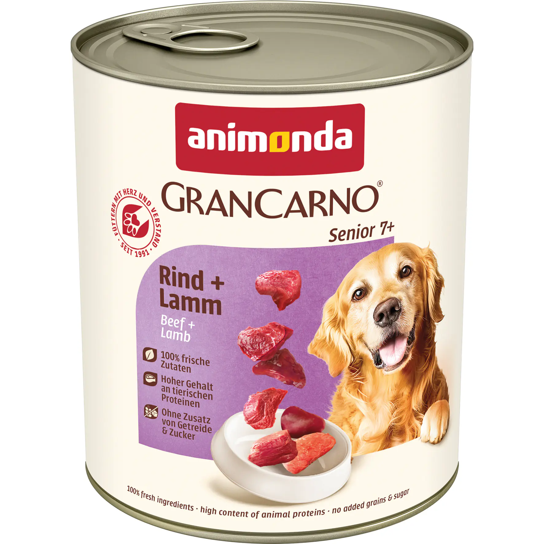 Animonda GranCarno Hundenassfutter Senior getreidefrei 800 g Rind & Lamm