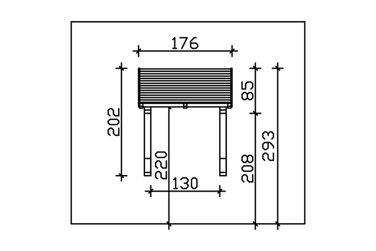 4018211016860_05 SKAN HOLZ Vordach Potsdam Typ 1 176 x 156 cm, lasiert in Nussbaum