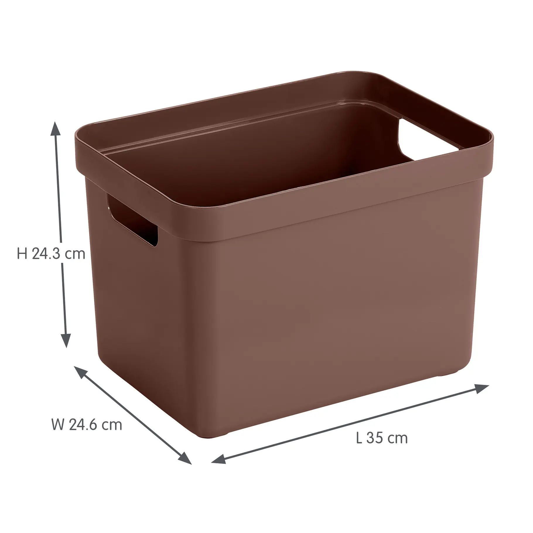 Sunware Aufbewahrungsbox Sigma Home 18L schoko 3er Set