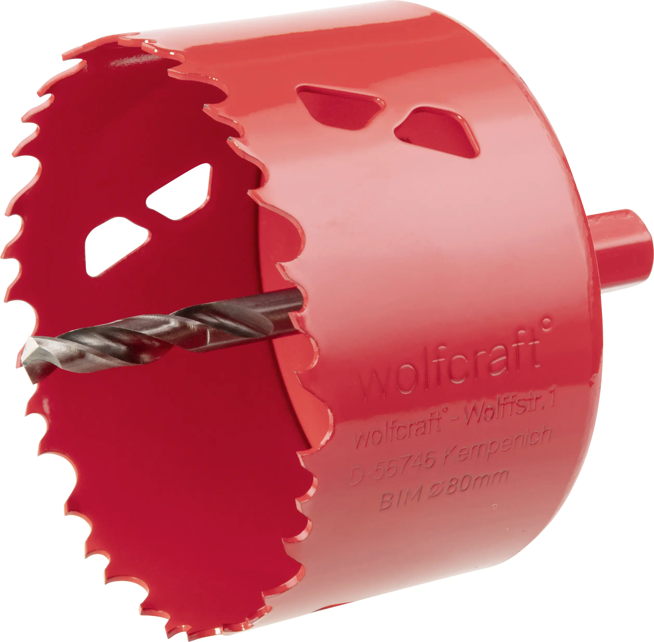 Wolfcraft Lochsäge Ø 80 mm Bimetall inkl. Schaft und Bohrer