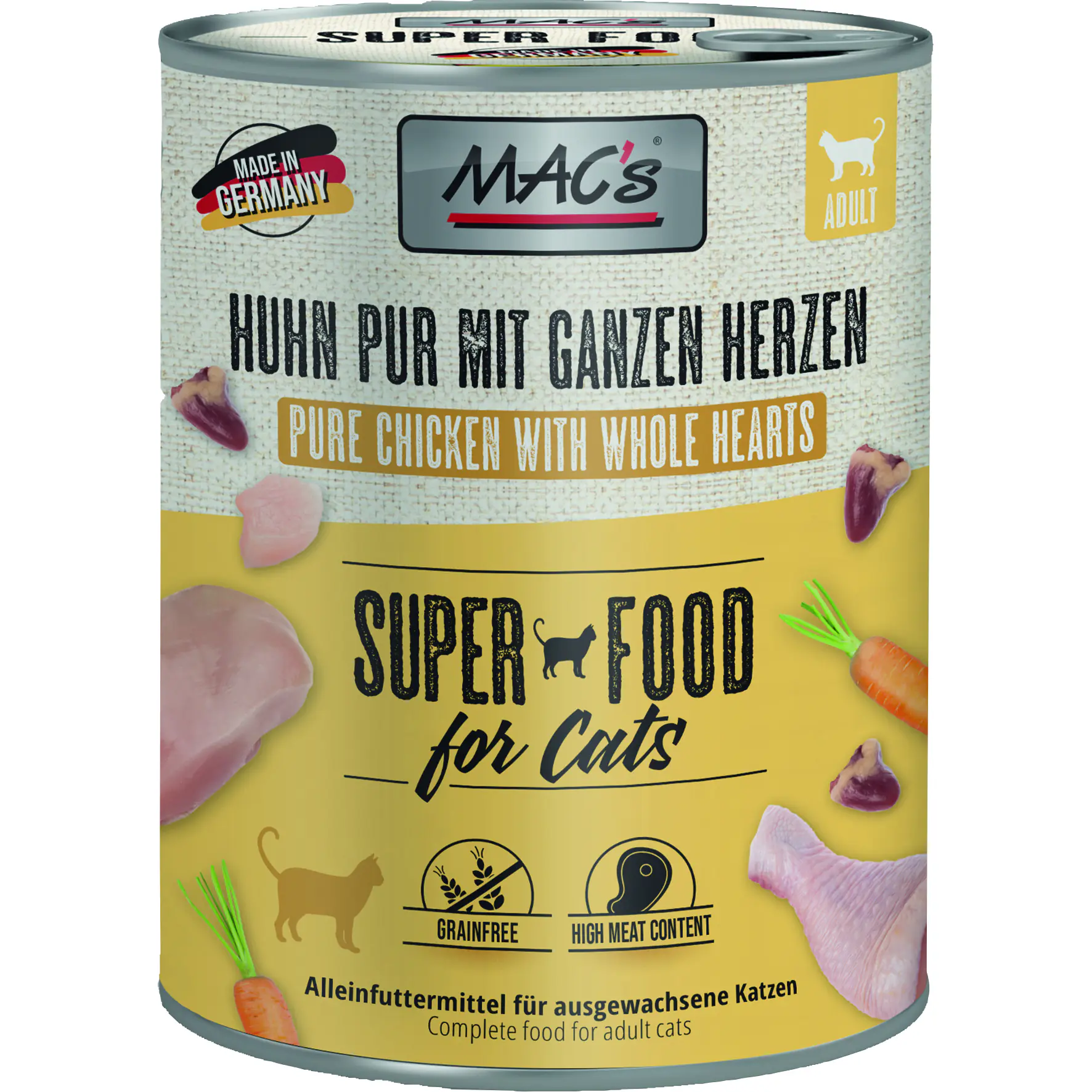 Macs Cat Ente Kaninchen & Rind 800 g