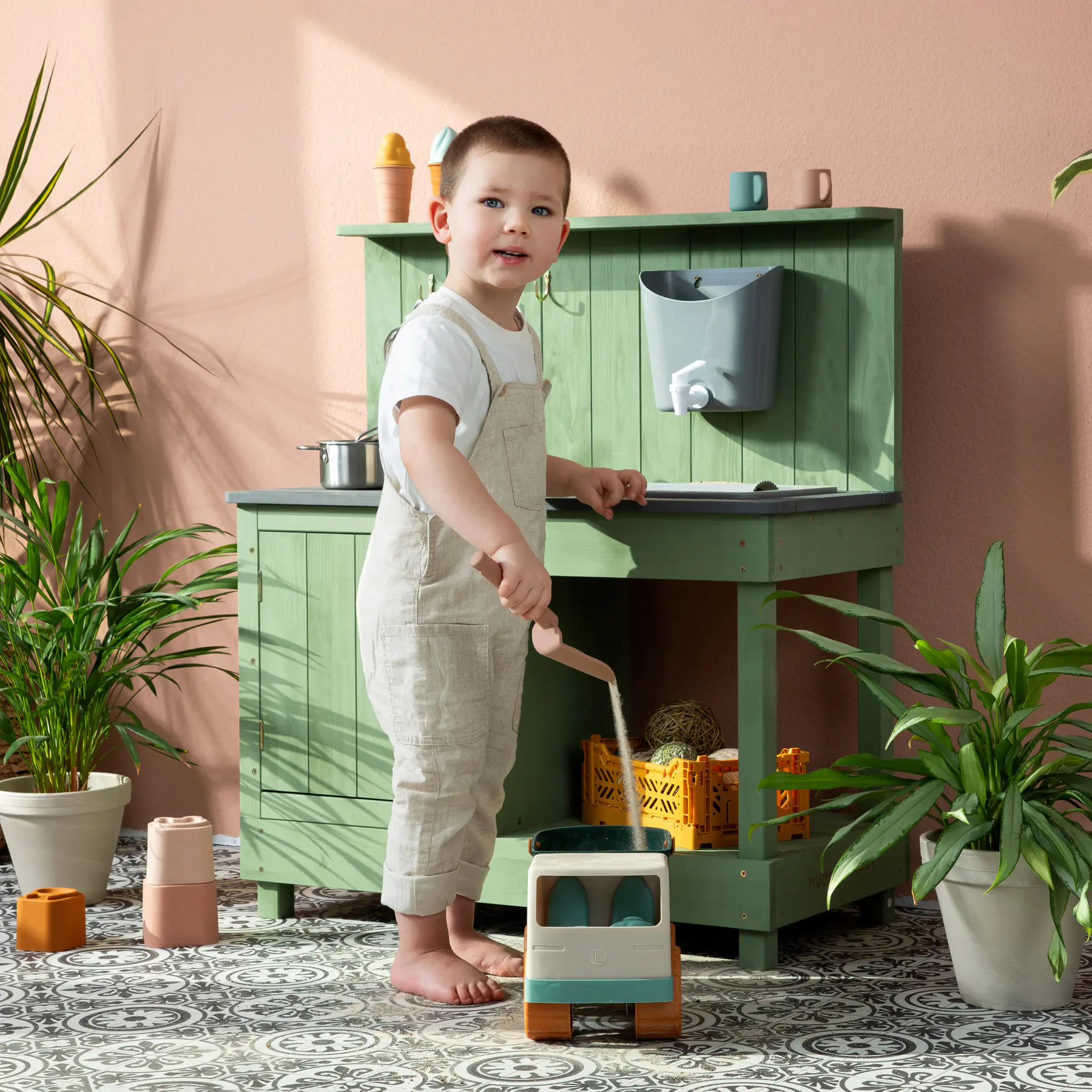 Muddy Buddy Matschküche Mud Expert 80 x 40 x 90 cm eukalyptus