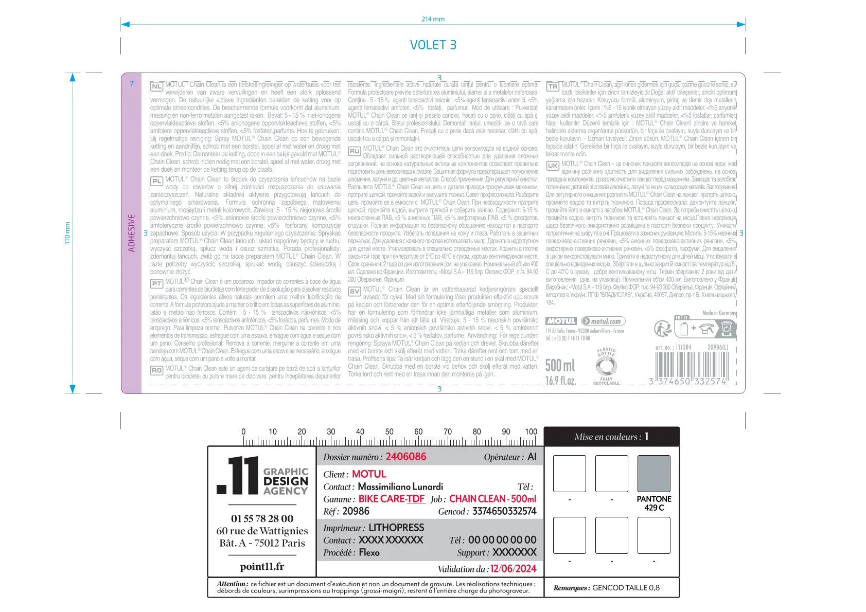 MOTUL Chain Clean Road Kettenreiniger 500 ml