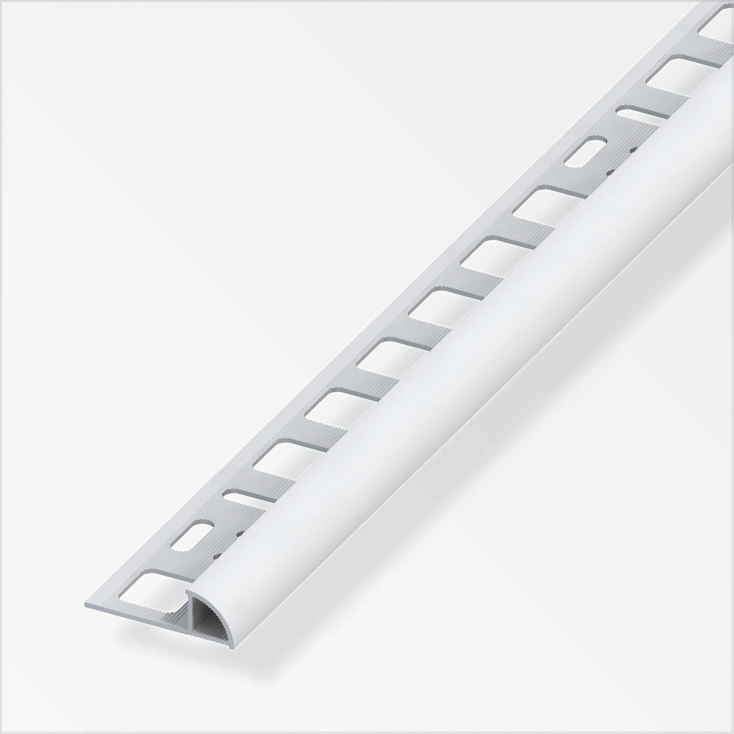 alfer Viertelkreisprofil PVC glatt grau