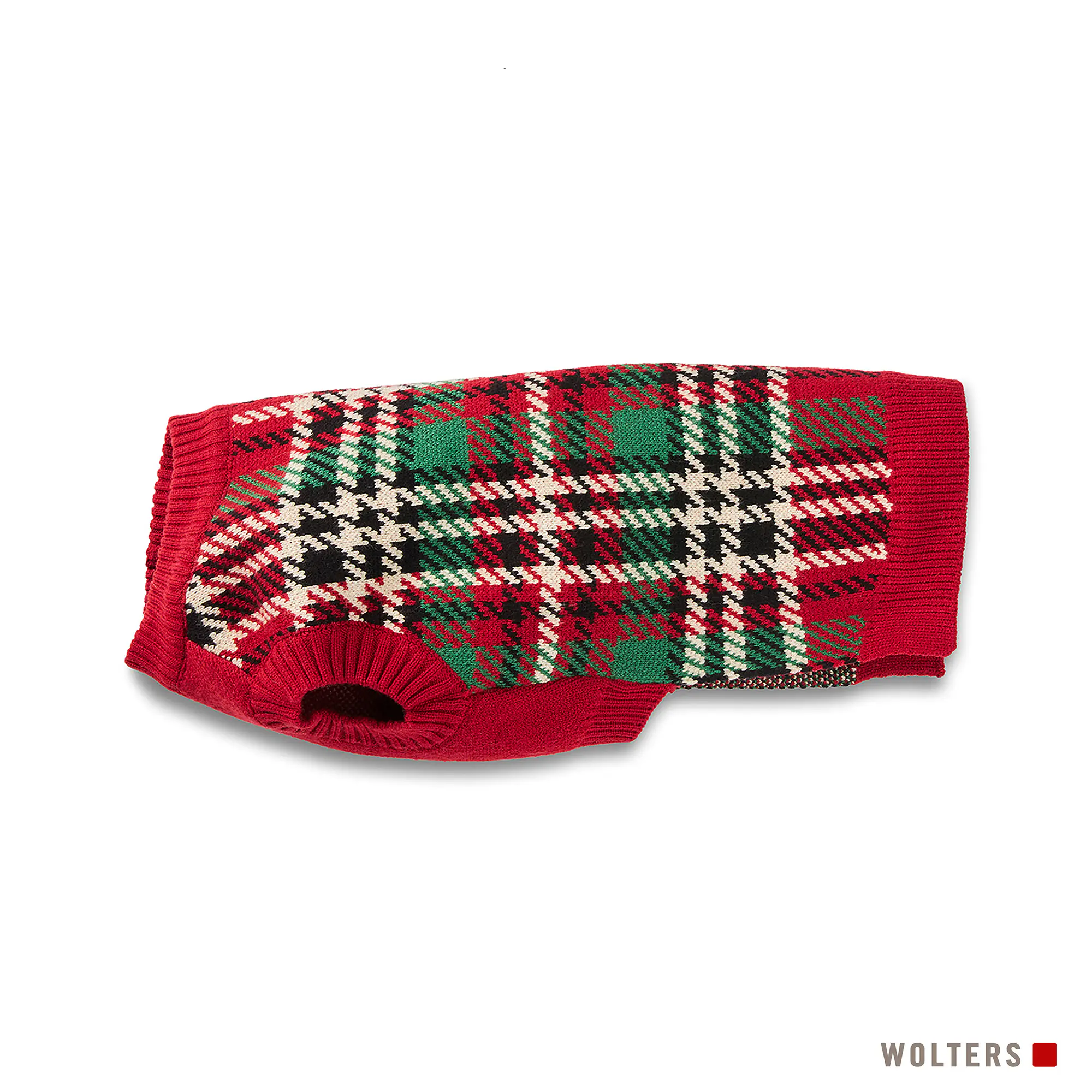 Wolters Hundebekleidung Strickpullover Karolinchen Karomuster weiß/rot/grün Wolters Hundebekleidung Strickpullover Karolinchen Karomuster weiß/rot/grün